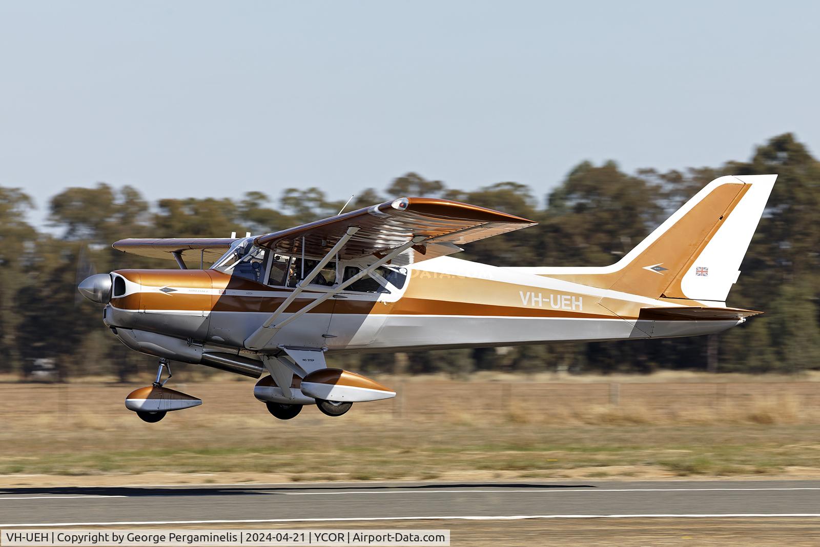 VH-UEH, 1962 Beagle A-109 Airdale C/N B.526, Antique Aeroplane Association of Australia National Fly-in 2024.