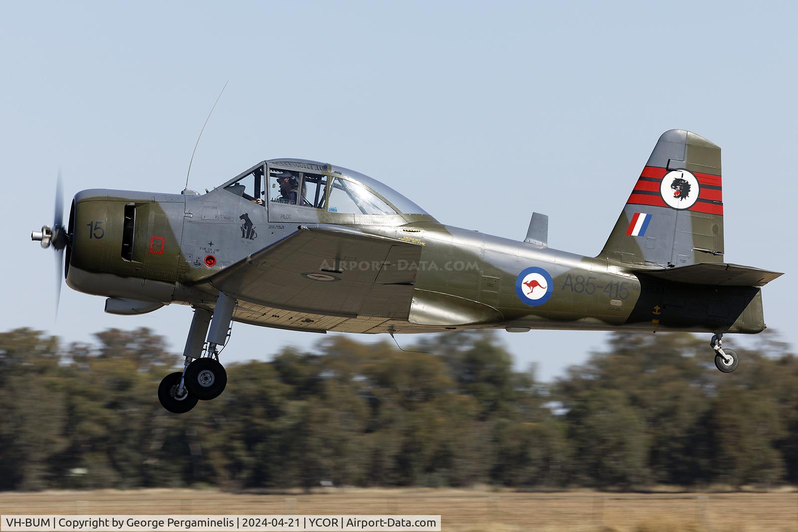 VH-BUM, 1958 Commonwealth CA-25 Winjeel C/N CA25-15, Antique Aeroplane Association of Australia National Fly-in 2024.