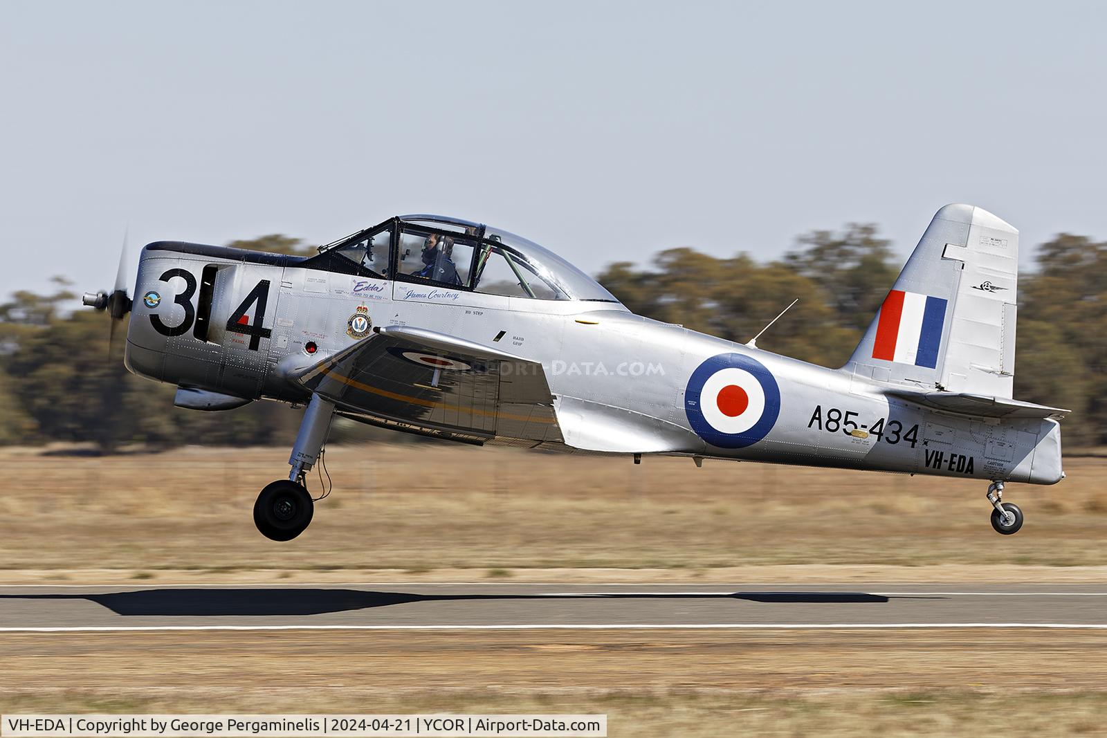 VH-EDA, 1956 Commonwealth CA-25 Winjeel C/N CA25-34, Antique Aeroplane Association of Australia National Fly-in 2024.