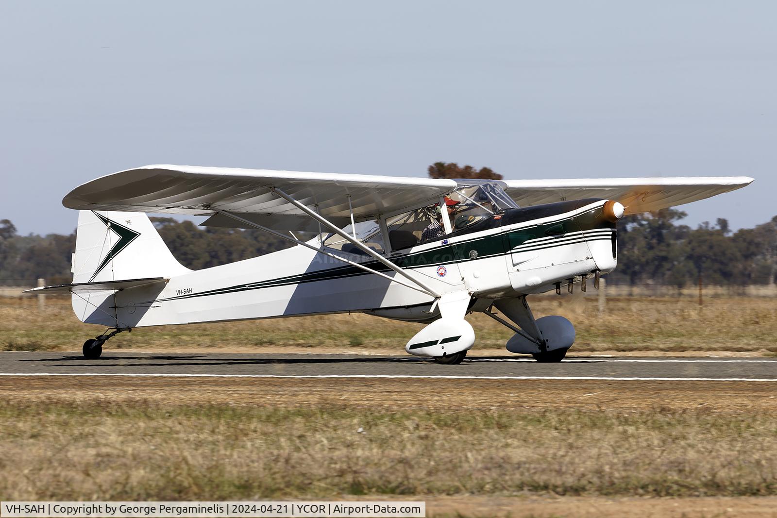 VH-SAH, 1957 Auster J-1N Alpha C/N 3371, Antique Aeroplane Association of Australia National Fly-in 2024.