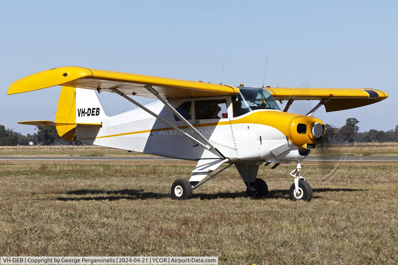 VH-DEB, 1959 Piper PA-22-160 Tri Pacer C/N 22-6973, Antique Aeroplane Association of Australia National Fly-in 2024.