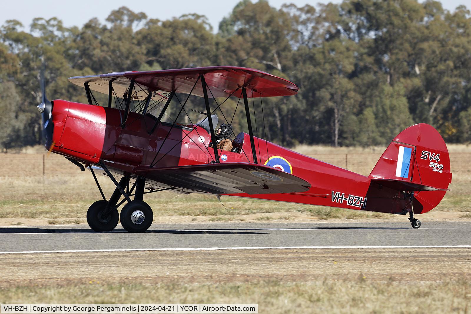 VH-BZH, 1954 Nord Stampe SV-4C C/N 306, Antique Aeroplane Association of Australia National Fly-in 2024.