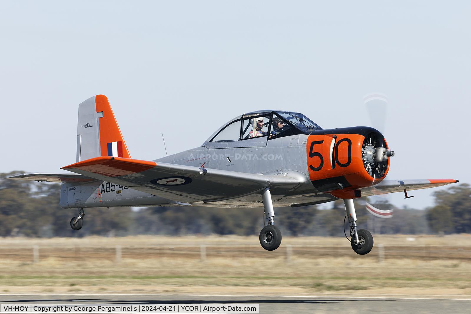 VH-HOY, 1957 Commonwealth CA-25 Winjeel C/N CA25-50, Antique Aeroplane Association of Australia National Fly-in 2024.