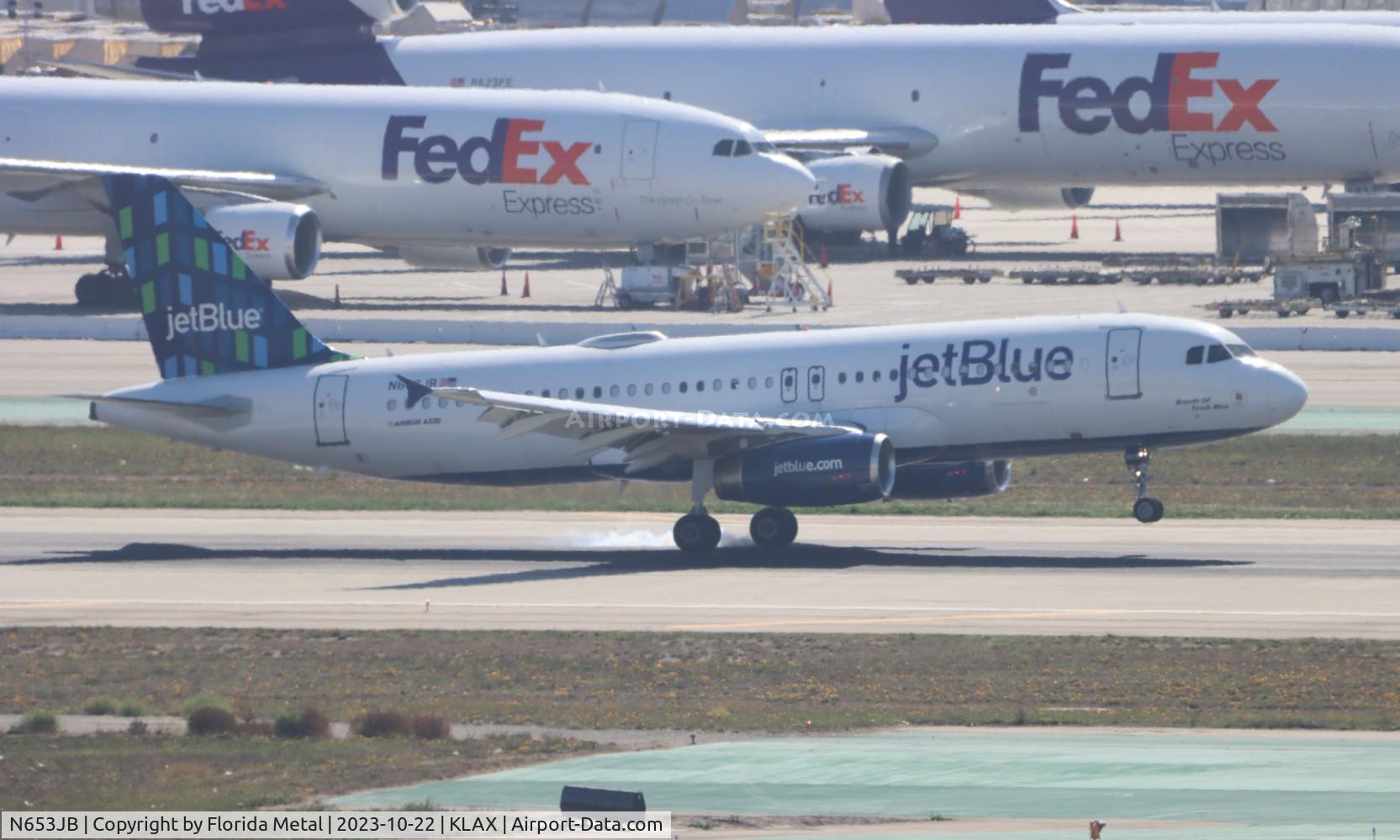 N653JB, 2007 Airbus A320-232 C/N 3039, JBU A320 zx BWI-LAX zx