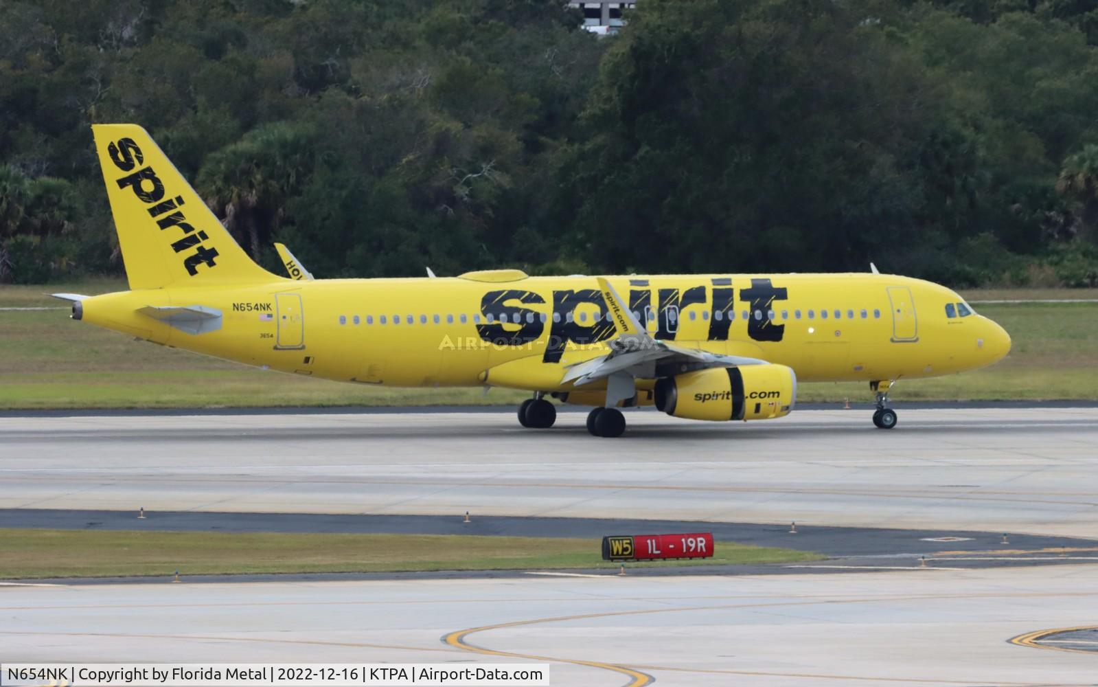 N654NK, 2018 Airbus A320-232 C/N 8176, NKS A320 yellow zx ORD-TPA