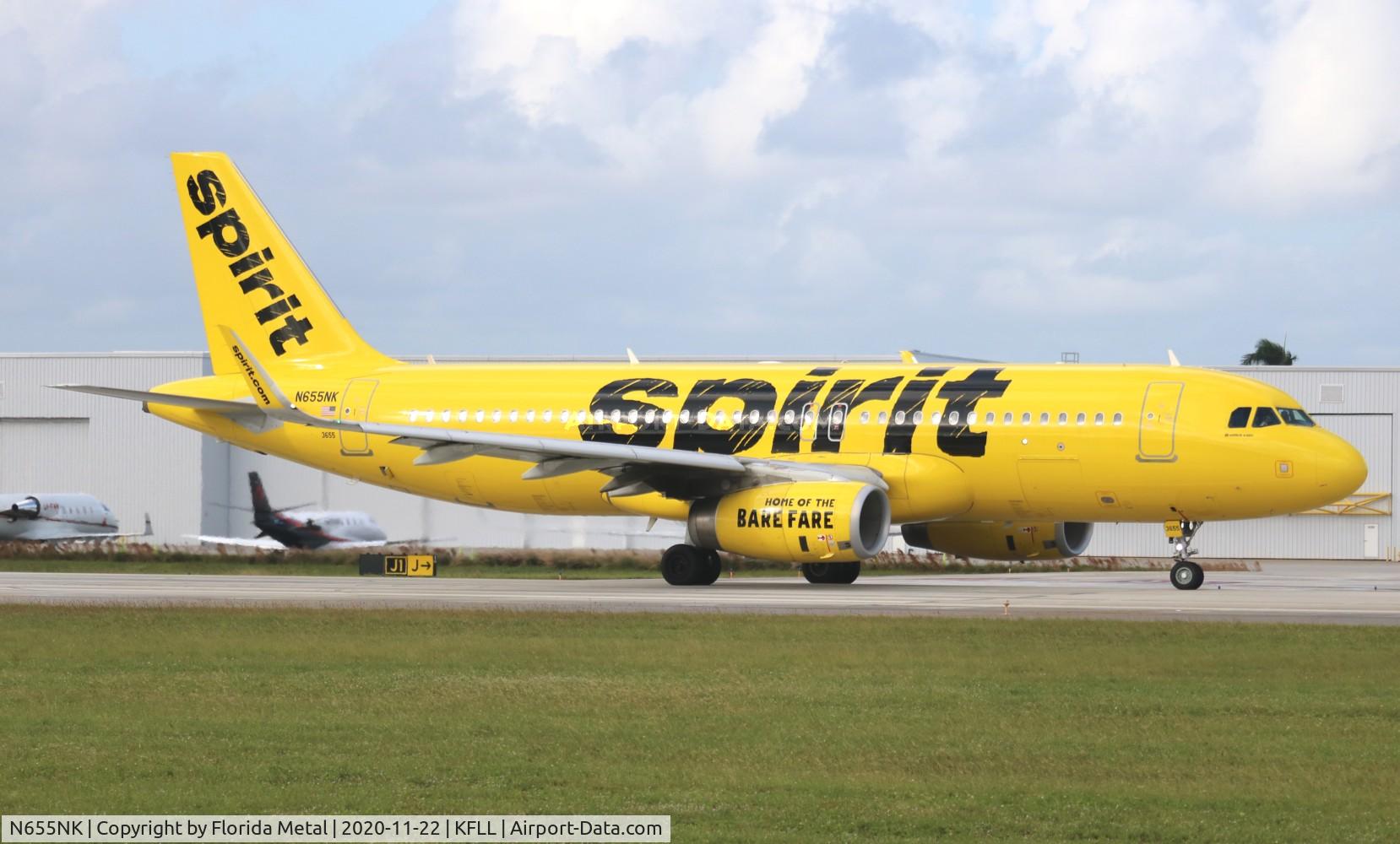 N655NK, 2018 Airbus A320-232 C/N 8376, NKS A320 yellow zx FLL-PUJ