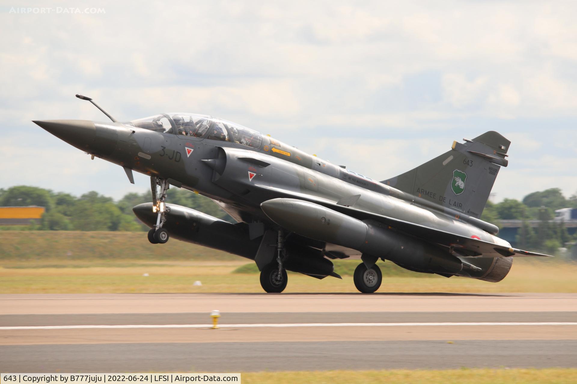 643, Dassault Mirage 2000D C/N 643, during Saint-Dizier airshow 2022