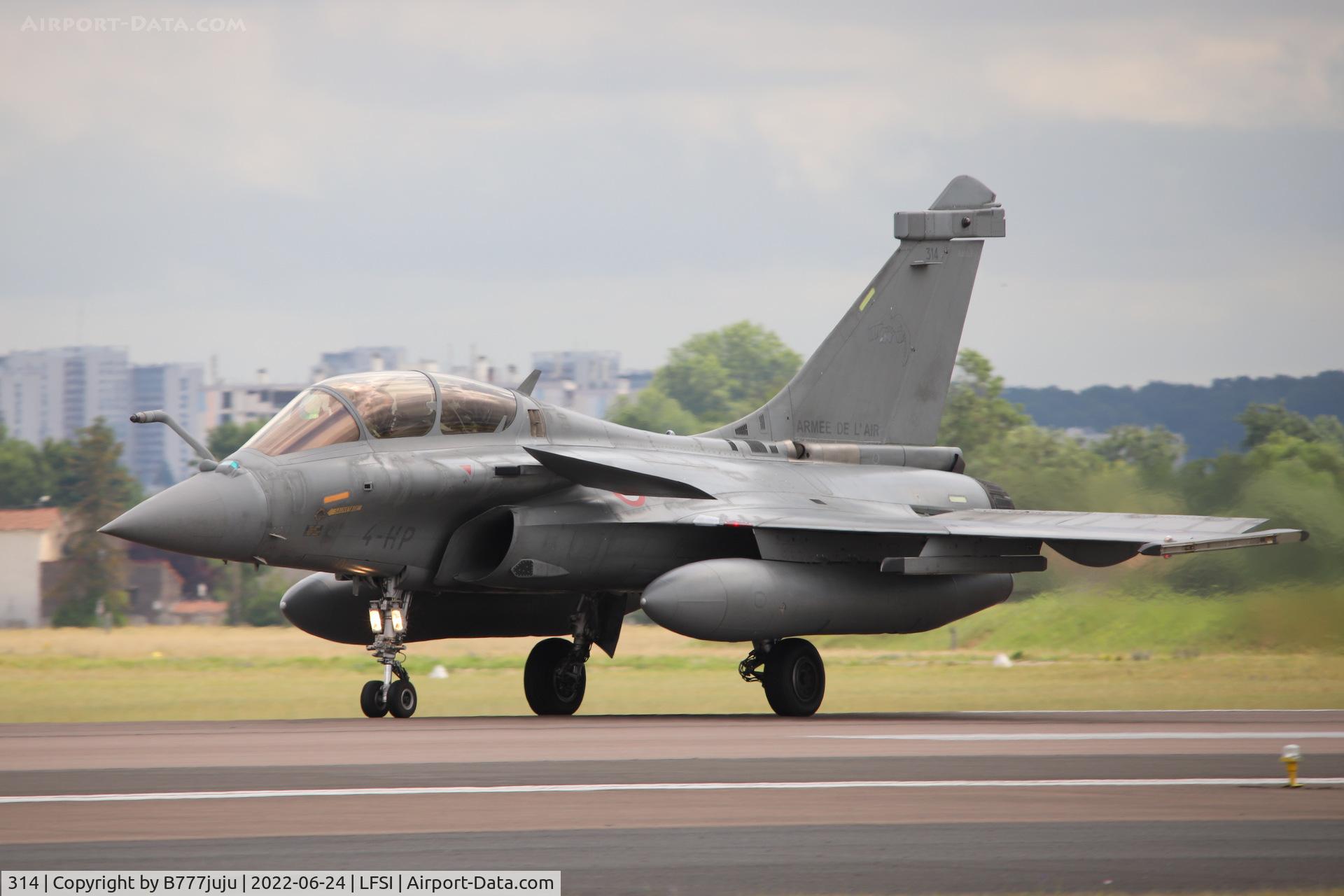 314, Dassault Rafale B C/N 314, during Saint-Dizier airshow 2022