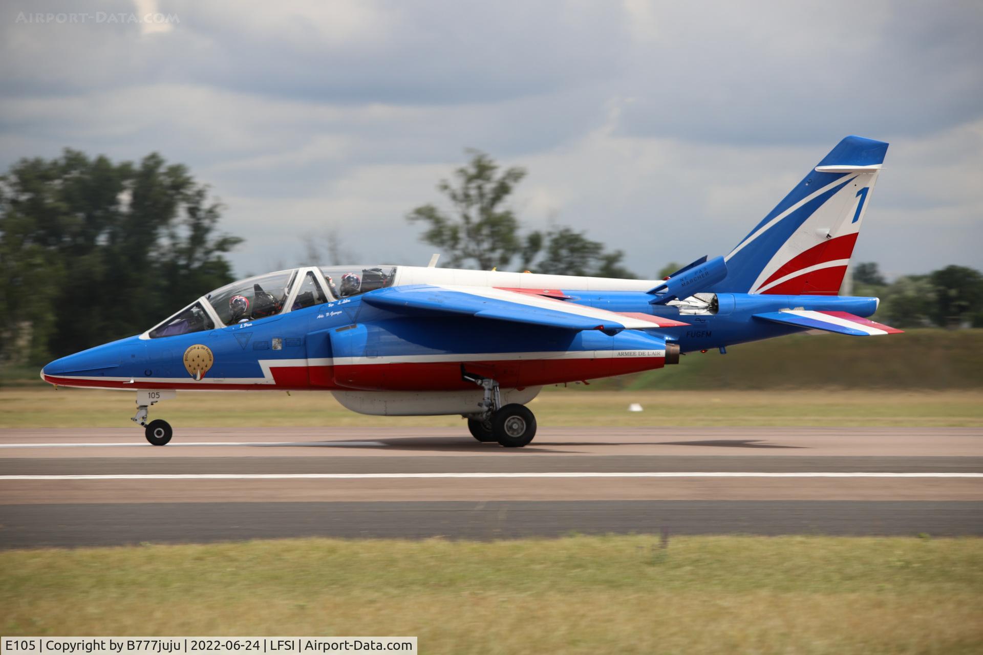 E105, Dassault-Dornier Alpha Jet E C/N E105, during Saint-Dizier airshow 2022