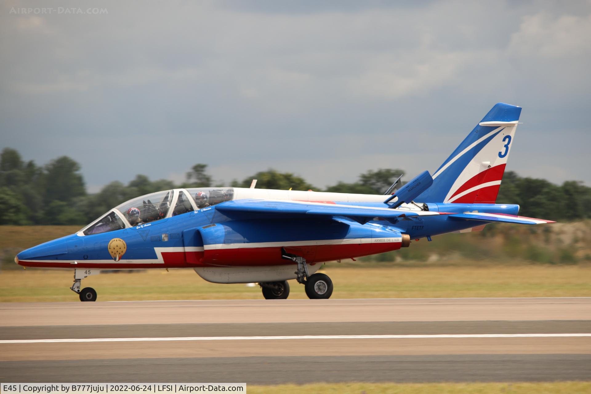 E45, Dassault-Dornier Alpha Jet E C/N E45, during Saint-Dizier airshow 2022