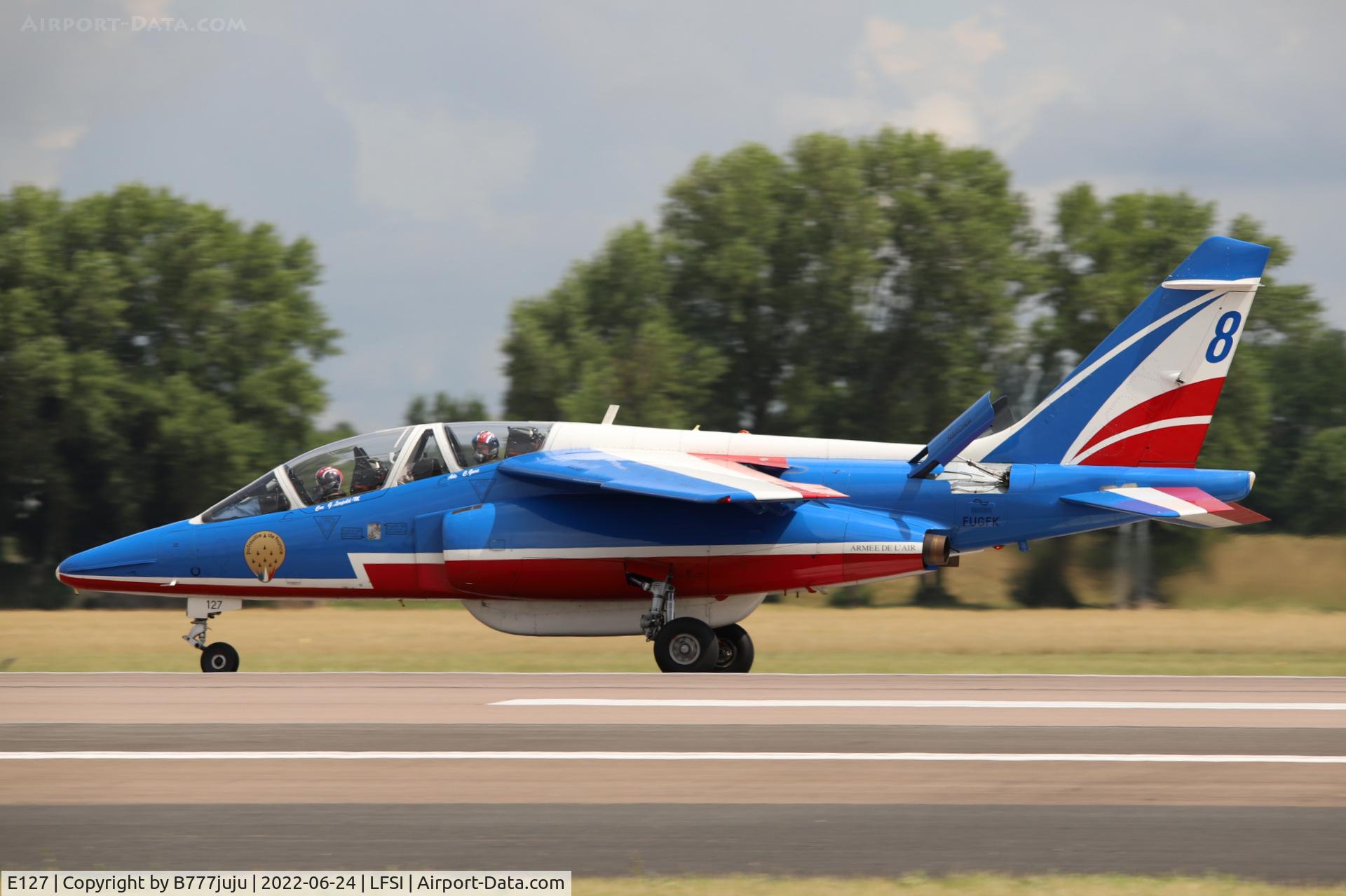 E127, 1983 Dassault-Dornier Alpha Jet E C/N E127, during Saint-Dizier airshow 2022