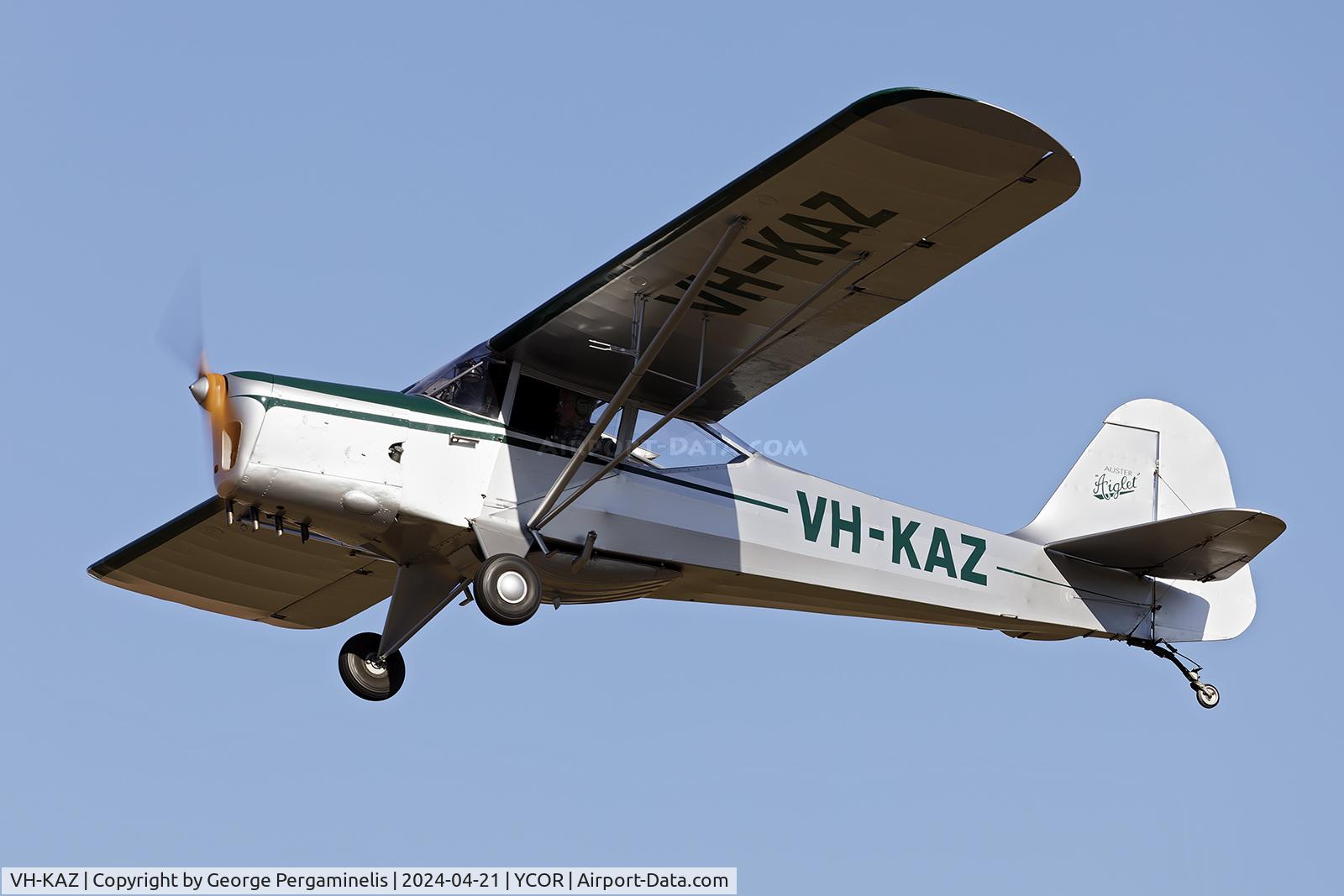 VH-KAZ, 1947 Auster J-1B Aiglet C/N 2672, Antique Aeroplane Association of Australia National Fly-in 2024.