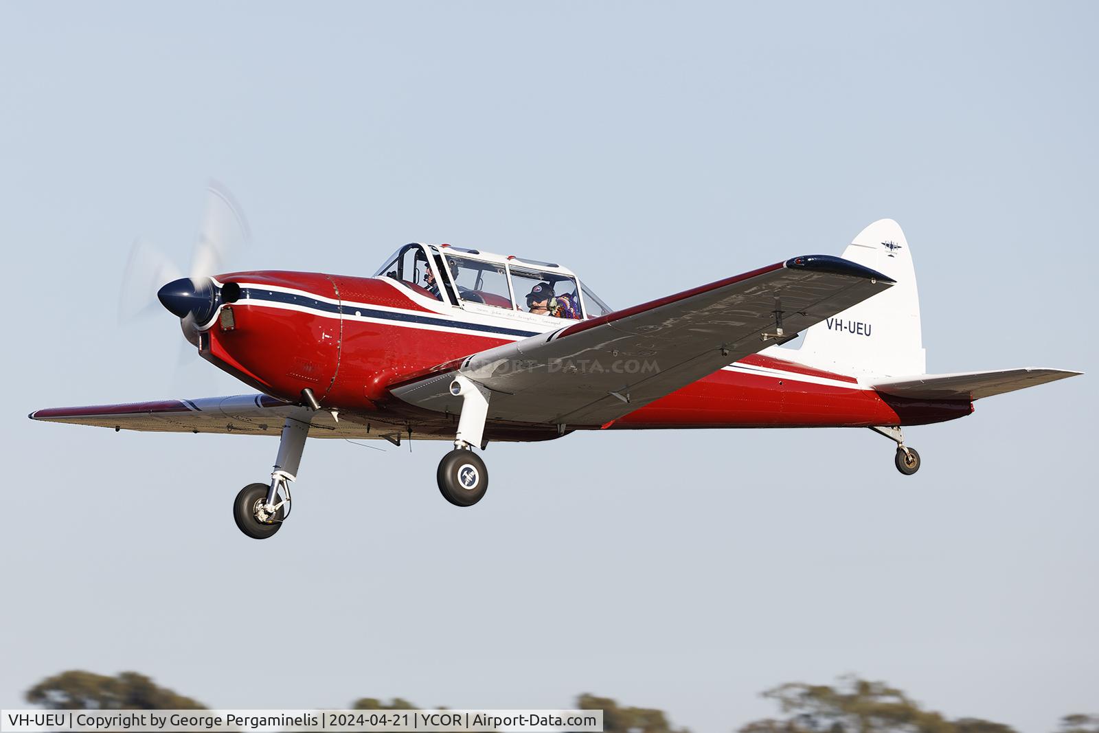 VH-UEU, 1950 De Havilland DHC-1 Chipmunk T.10 C/N C1/0057, Antique Aeroplane Association of Australia National Fly-in 2024.