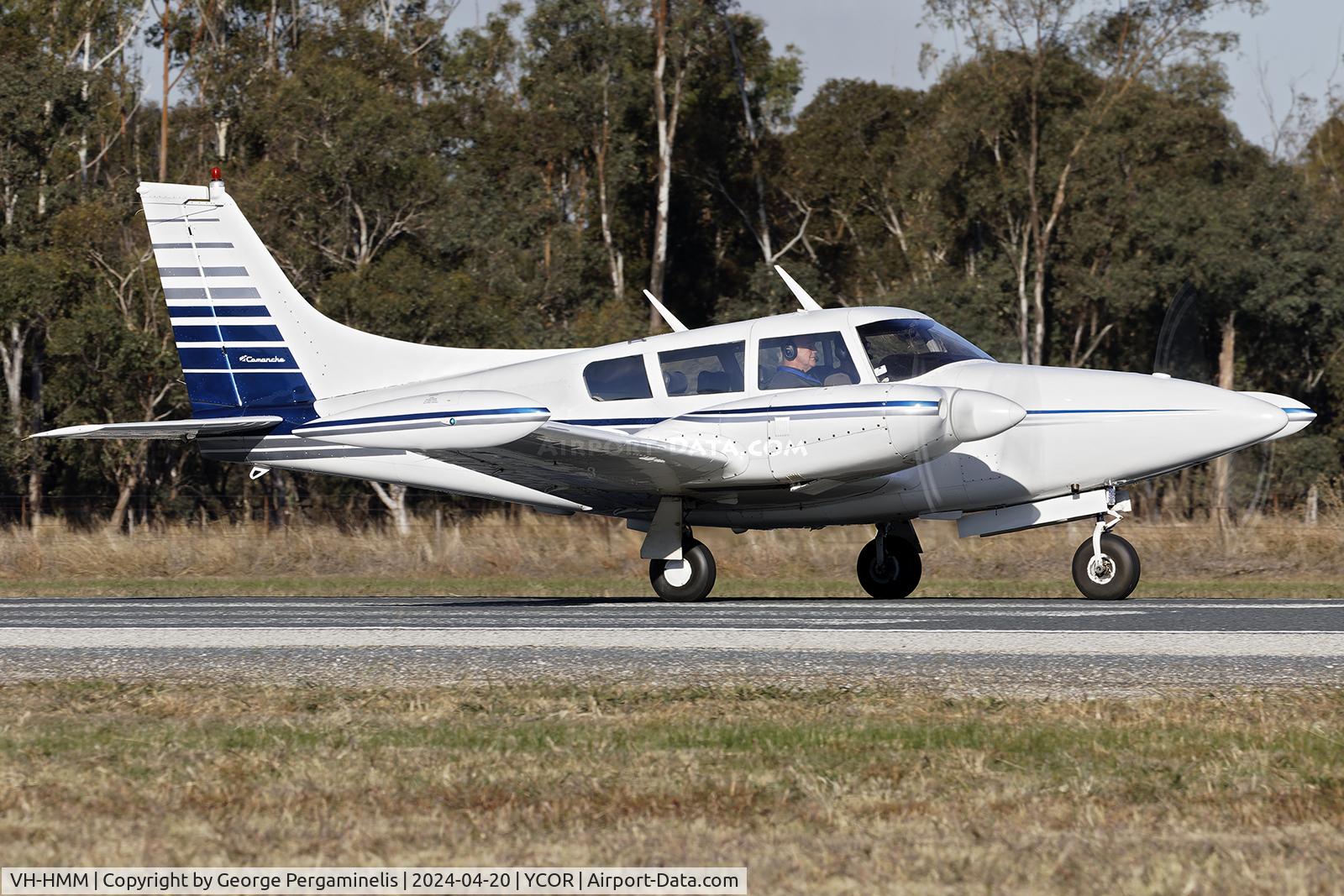 VH-HMM, 1966 Piper PA-30 Twin Comanche C/N 30-1145, Antique Aeroplane Association of Australia National Fly-in 2024.