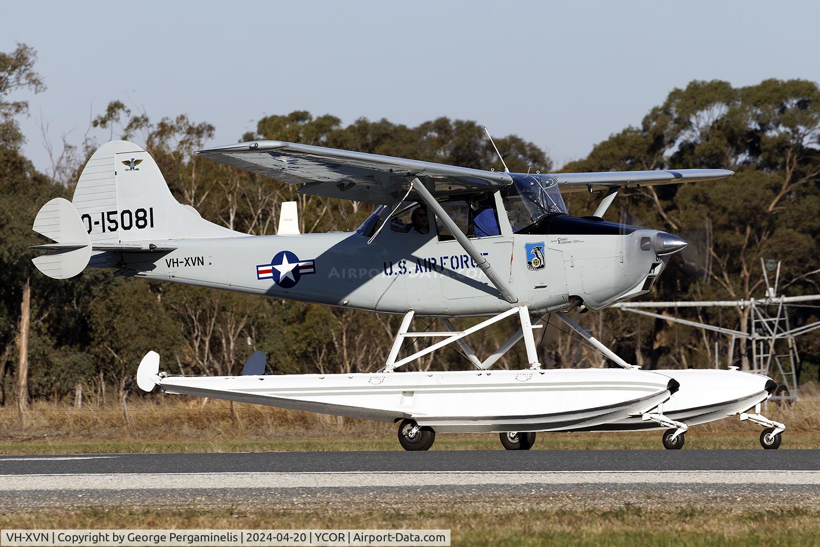 VH-XVN, 1951 Cessna 305F C/N 21986, Antique Aeroplane Association of Australia National Fly-in 2024.
