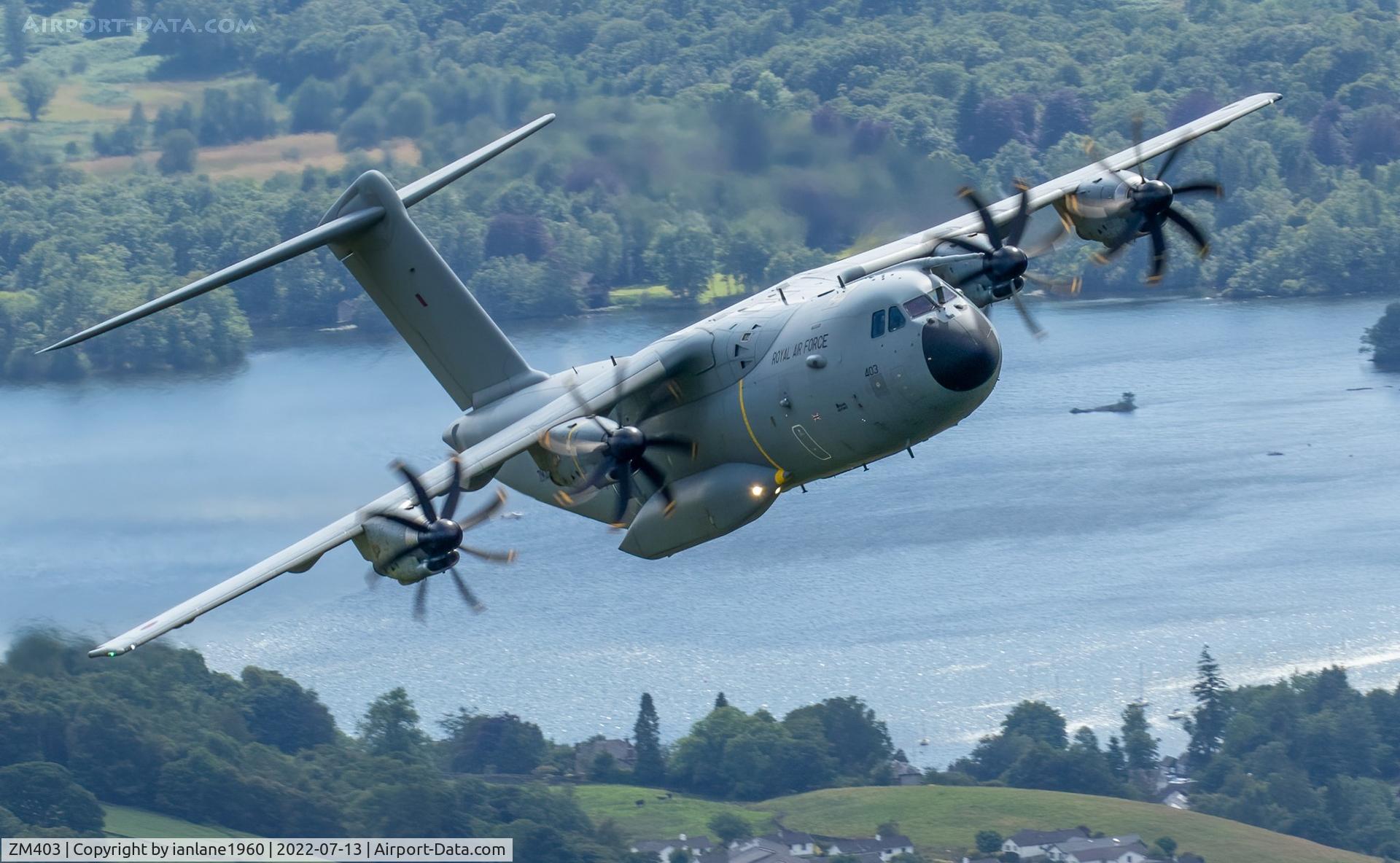 ZM403, 2015 Airbus A400M-180 Atlas C.1 C/N 020, LFA17 LOW LEVEL