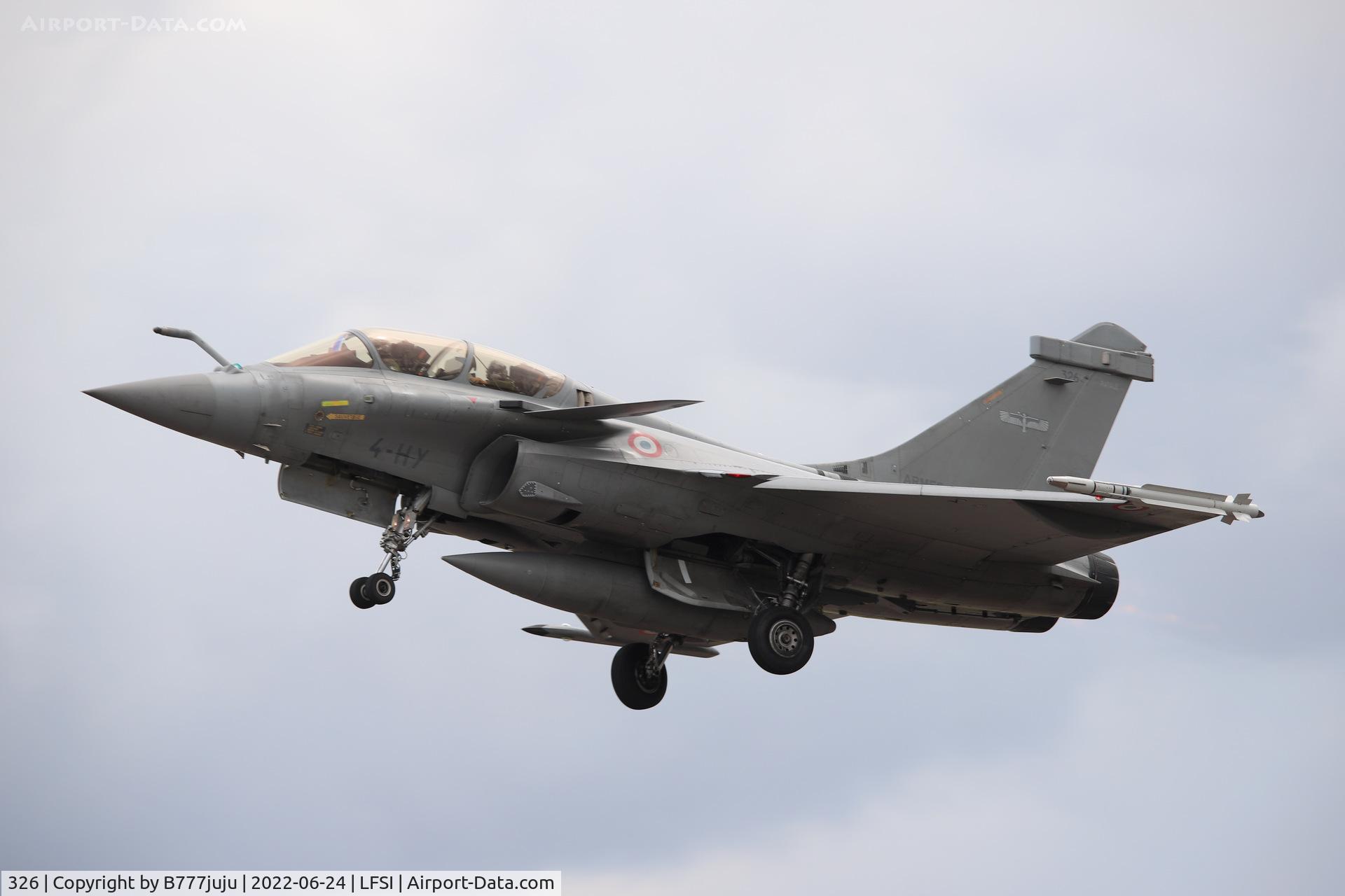 326, Dassault Rafale B C/N 326, during Saint-Dizier airshow 2022