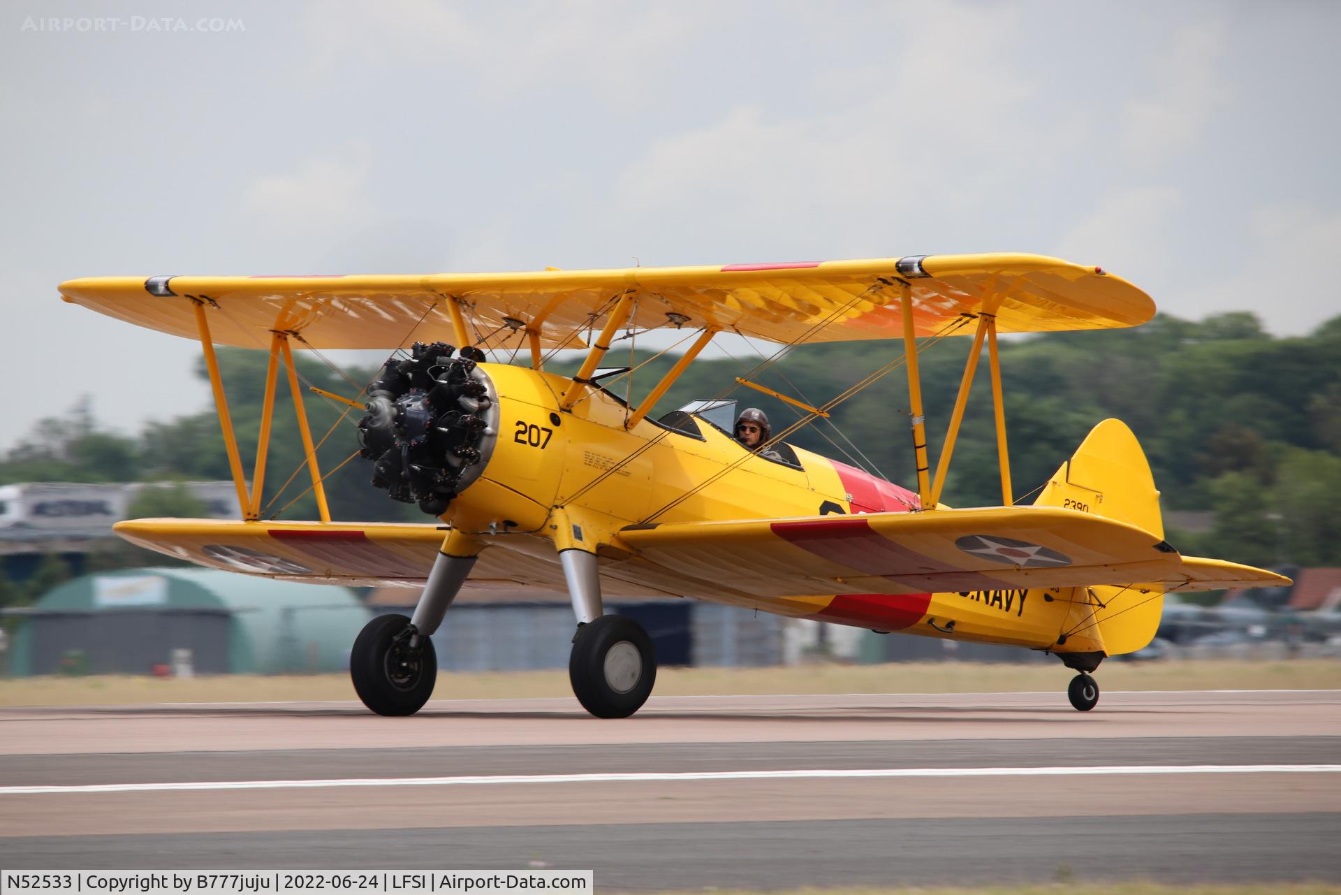 N52533, Boeing A75N1(PT17) C/N 75-2390, during Saint-Dizier airshow 2022