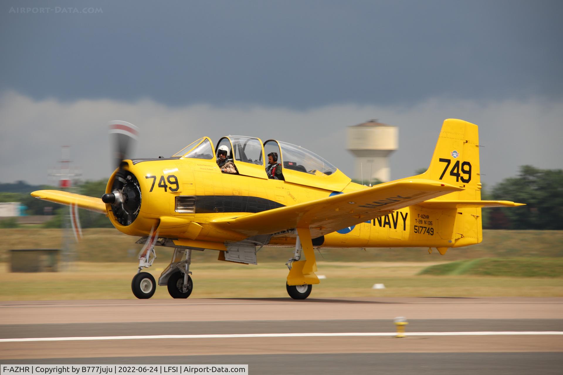 F-AZHR, North American T-28A Fennec C/N 174-602, during Saint-Dizier airshow 2022