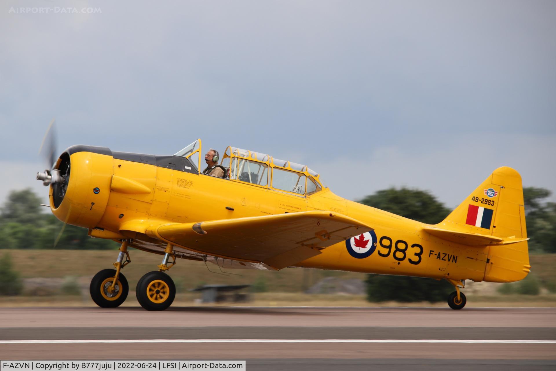 F-AZVN, 1941 North American T-6G Texan C/N 168-87, during Saint-Dizier airshow 2022