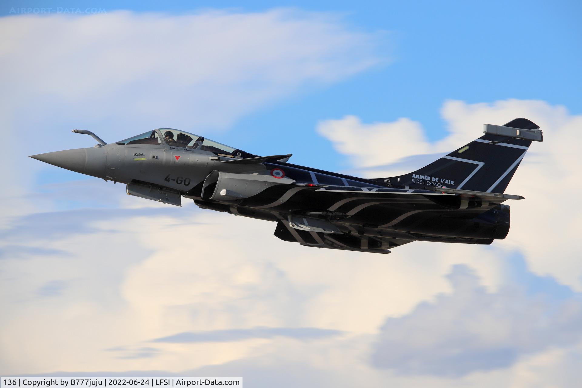 136, Dassault Rafale C C/N 136, during Saint-Dizier airshow 2022