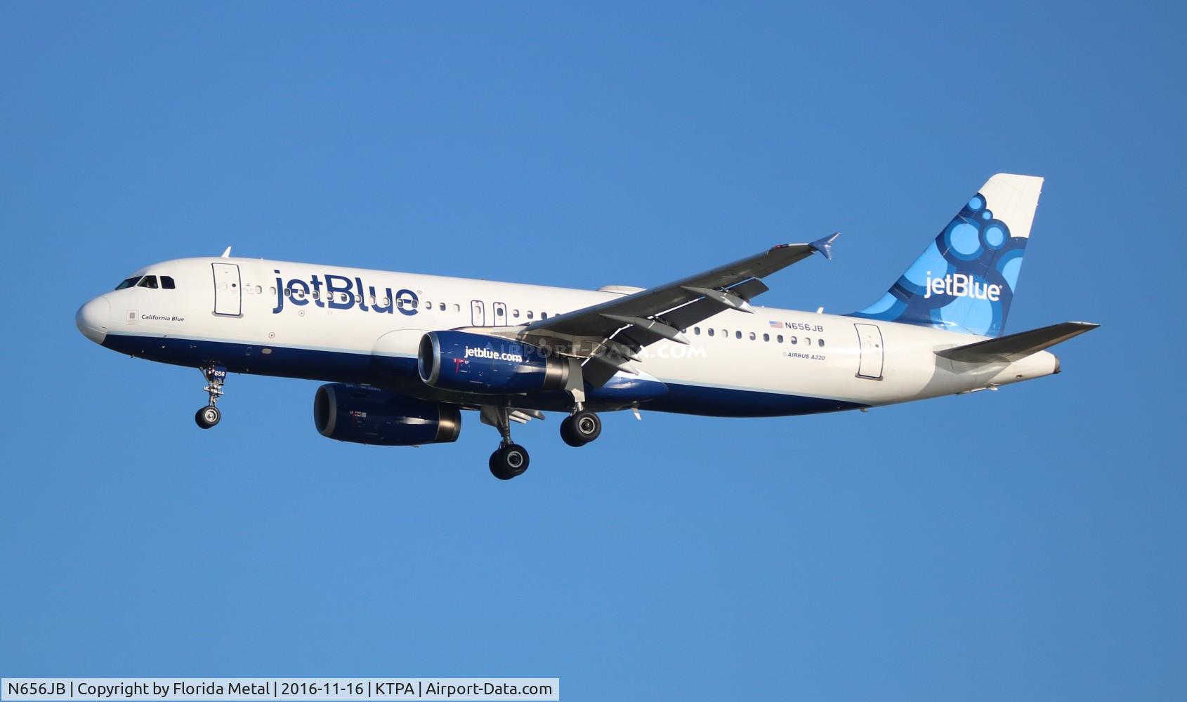 N656JB, 2007 Airbus A320-232 C/N 3091, JBU A320 zx BOS-TPA