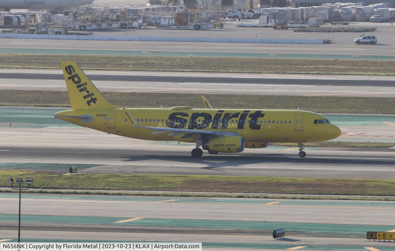 N656NK, 2018 Airbus A320-232 C/N 8400, NKS A320 yellow zx LAX-ORD