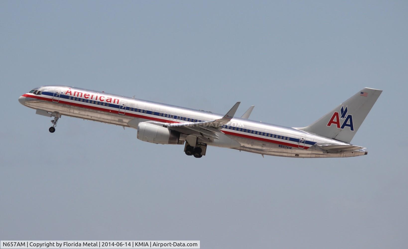 N657AM, 1991 Boeing 757-223 C/N 24615, AAL 752 oc zx MIA-DFW