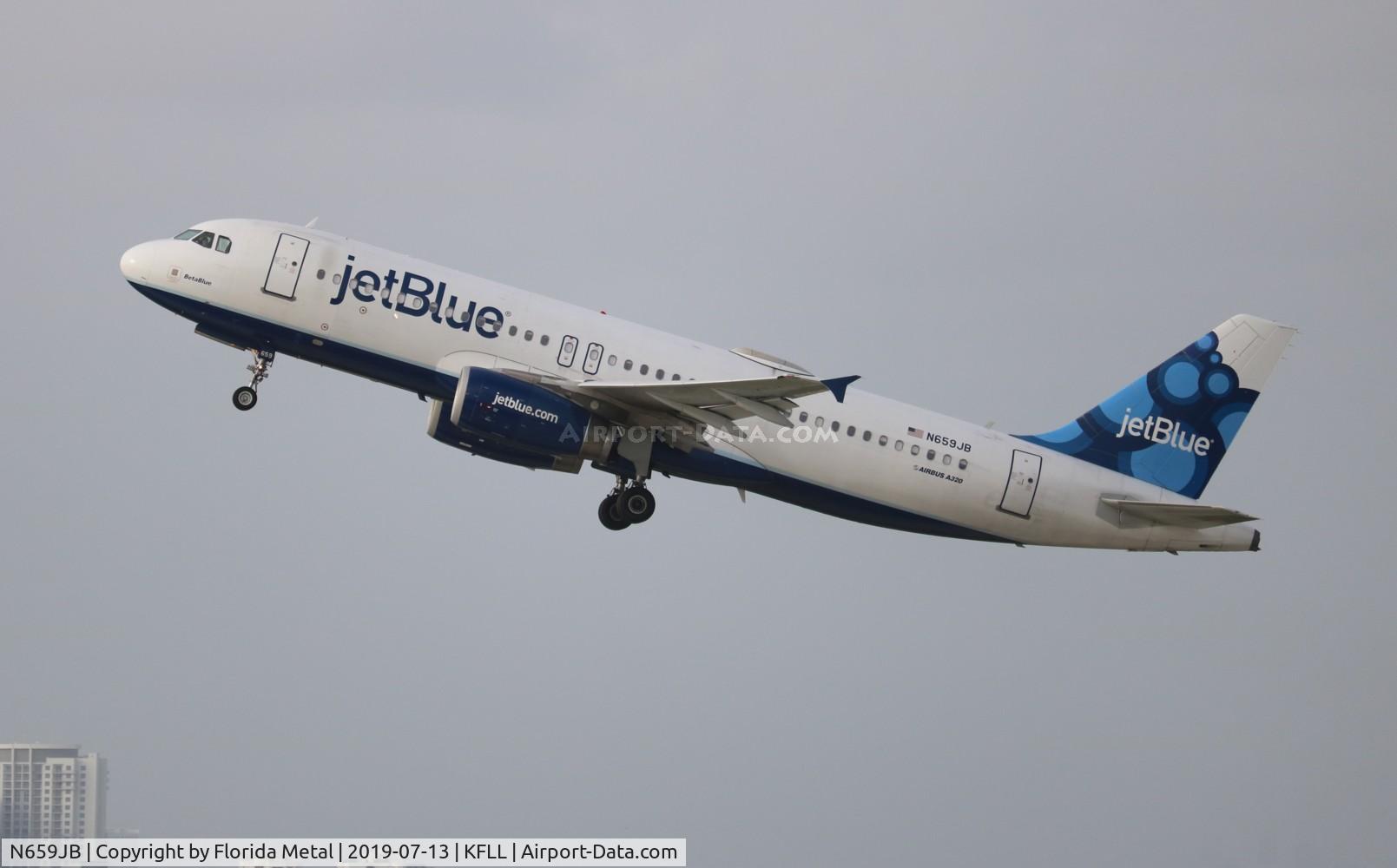N659JB, 2007 Airbus A320-232 C/N 3190, JBU A320 zx FLL-DCA