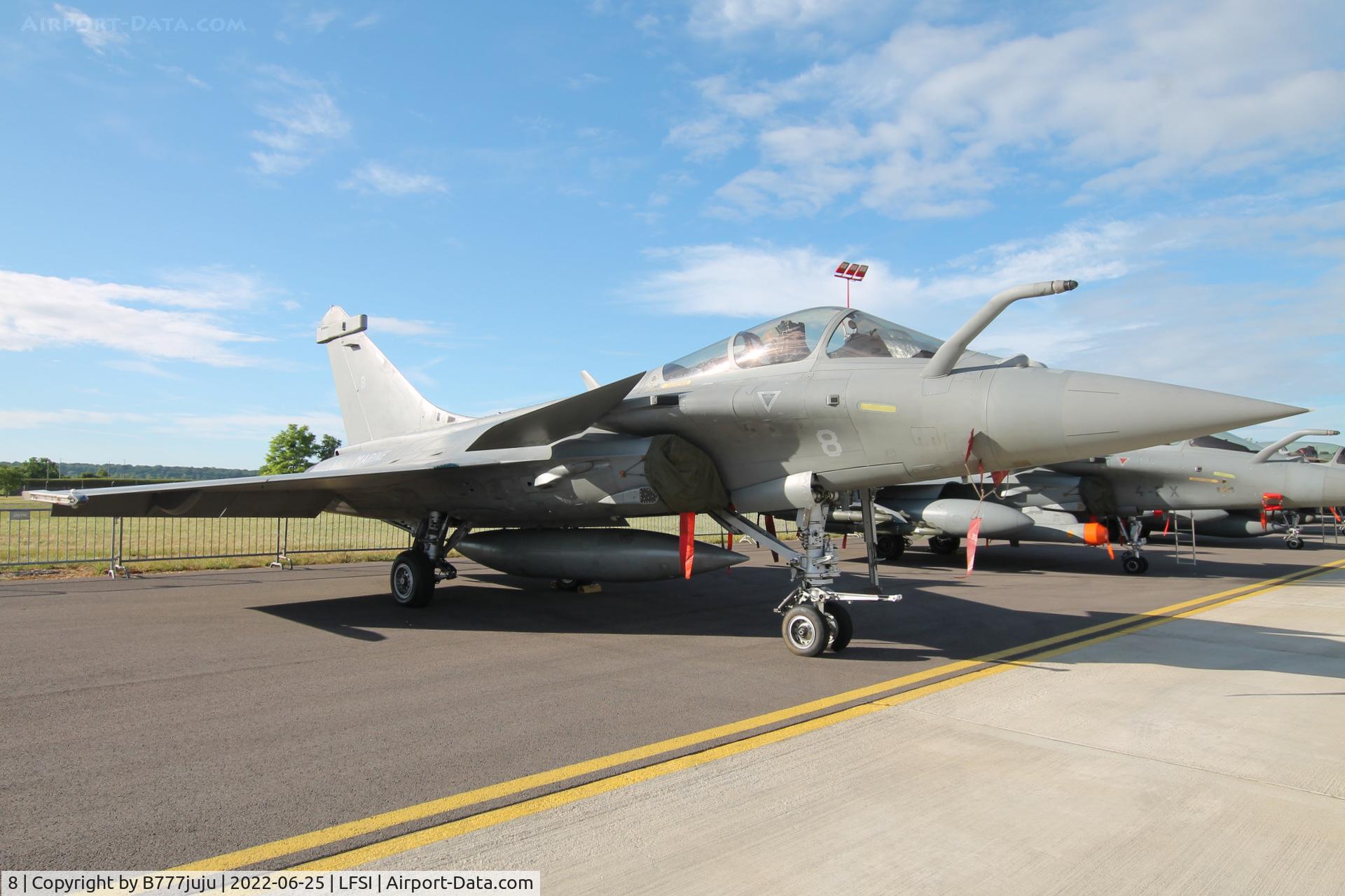 8, Dassault Rafale M C/N 8, during Saint-Dizier airshow 2022