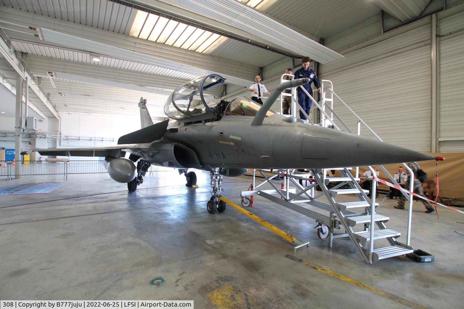 308, Dassault Rafale B C/N 308, during Saint-Dizier airshow 2022