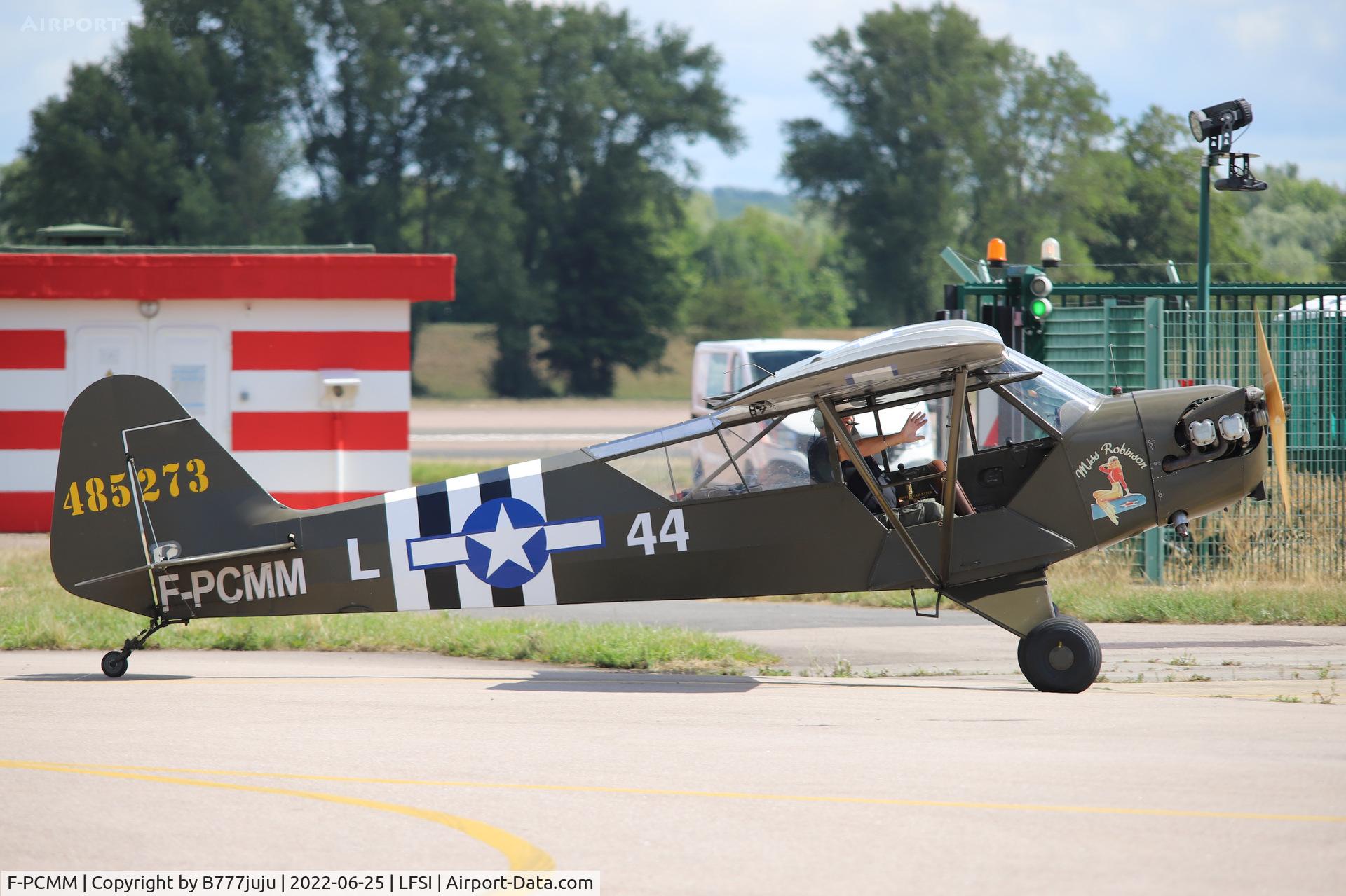 F-PCMM, Piper J3C-65D Cub Cub C/N S1, during Saint-Dizier airshow 2022