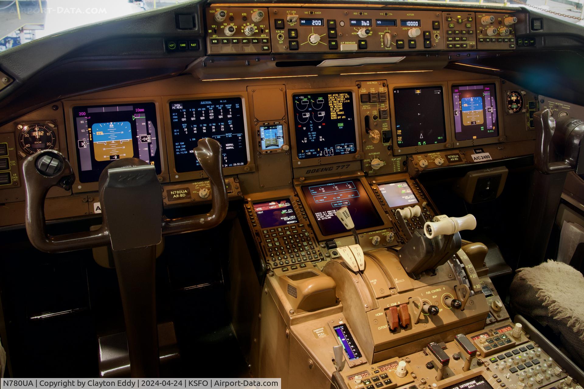 N780UA, 1996 Boeing 777-222 C/N 26944, SFO 2024.