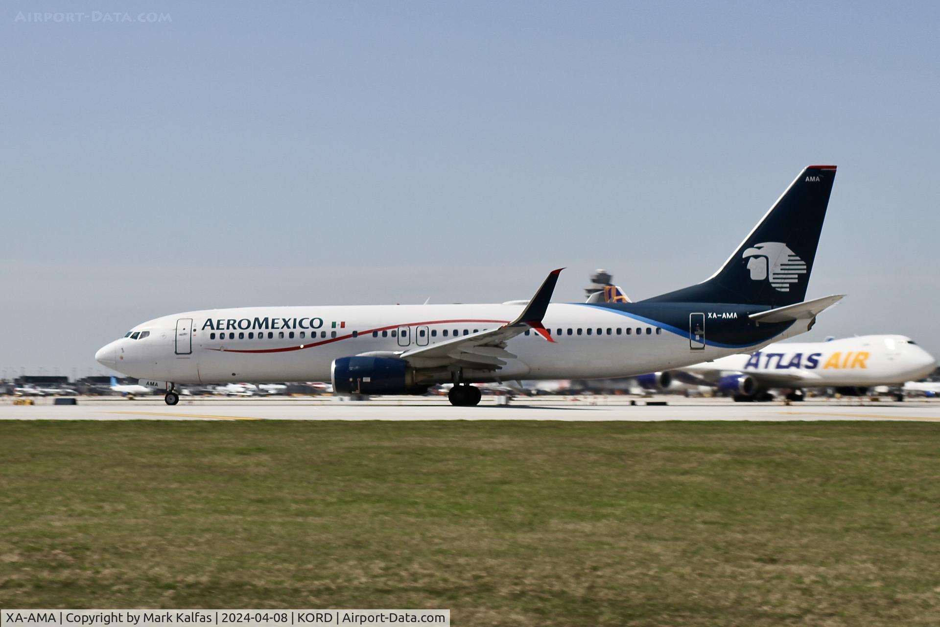 XA-AMA, 2012 Boeing 737-852 C/N 36700, B738 AeroMexico Boeing 737-852 XA-AMA AMX653 KORD-MMGL, departing 22L ord during the Solar Eclipse