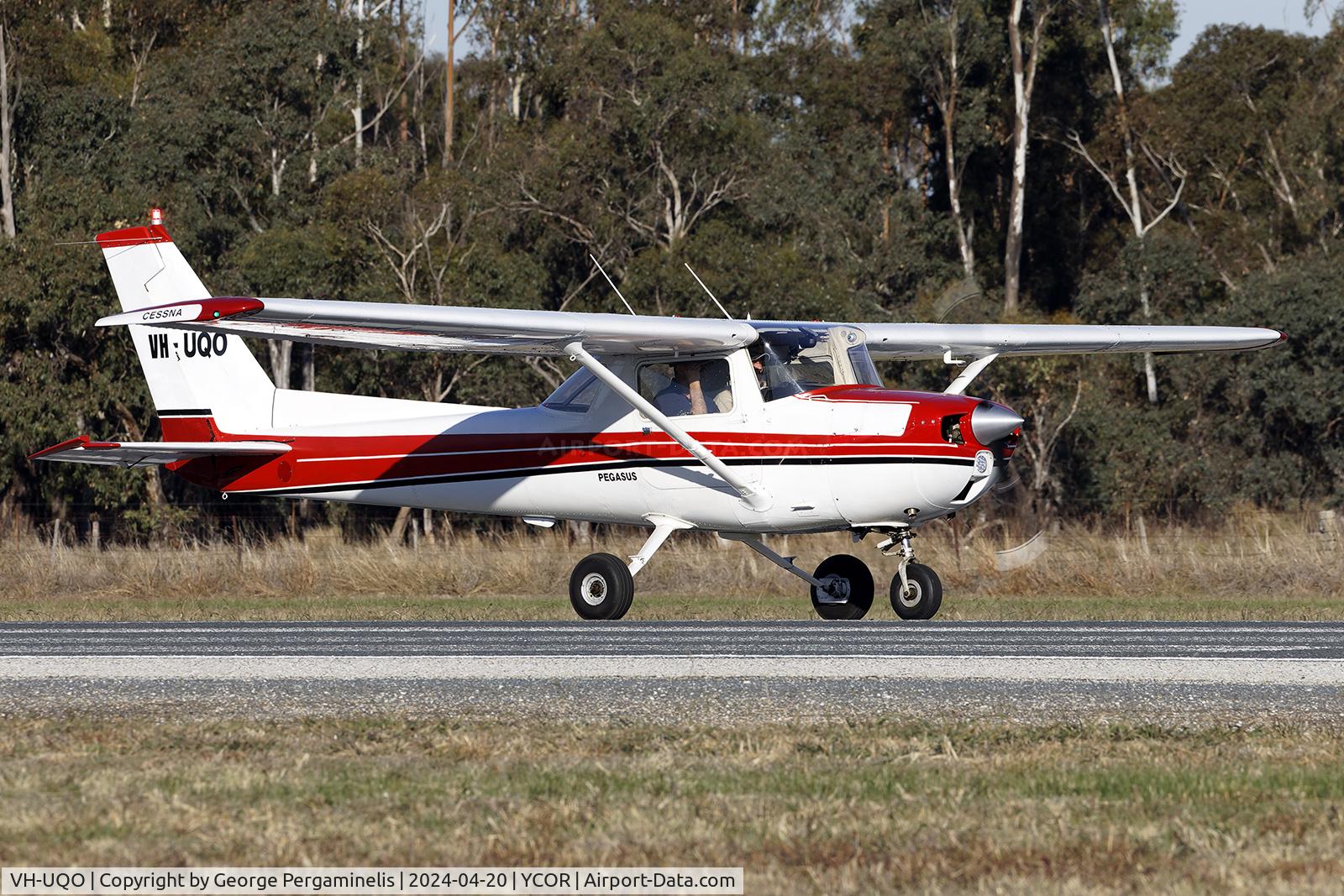 VH-UQO, 1975 Cessna 150M C/N 15077008, Antique Aeroplane Association of Australia National Fly-in 2024.