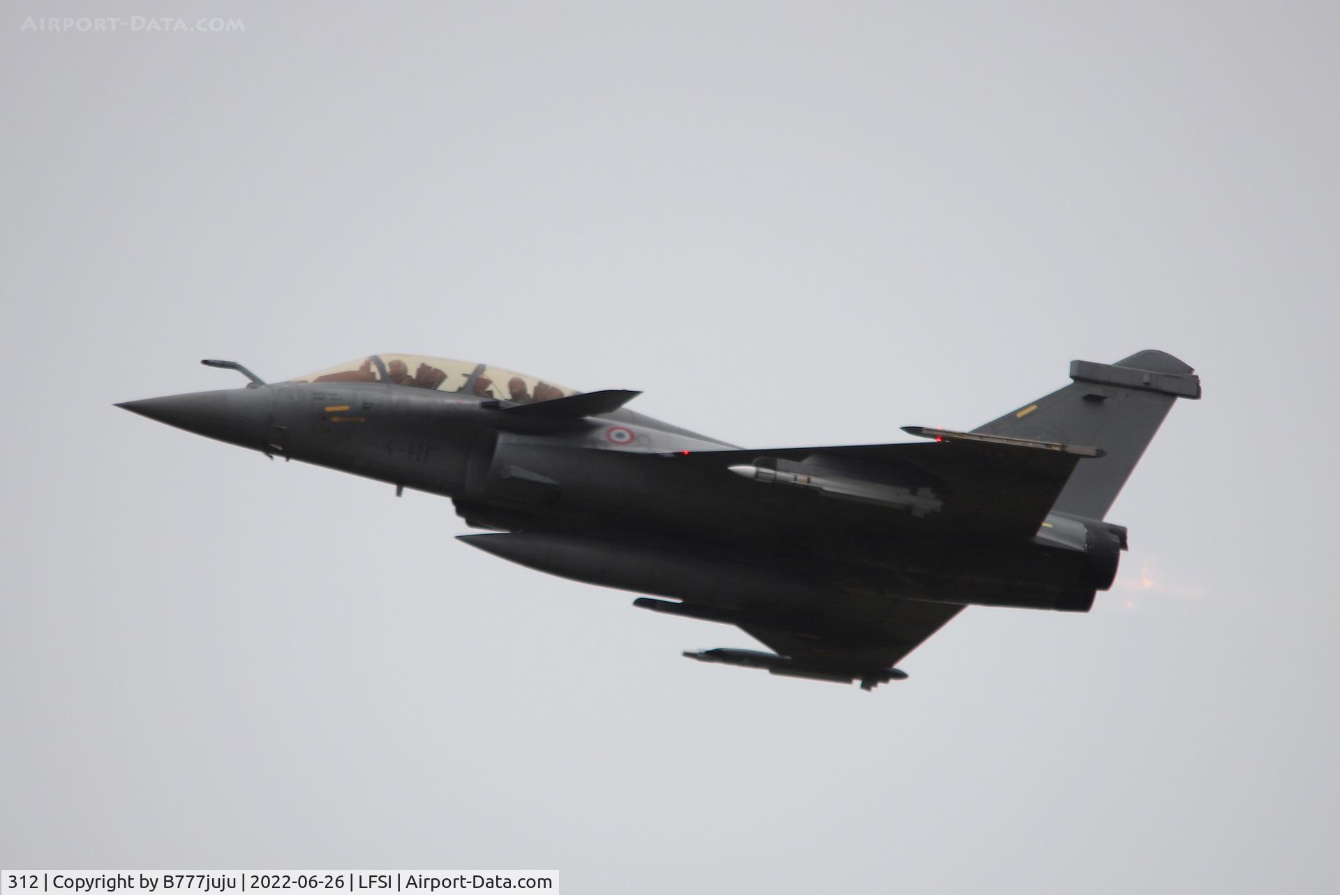 312, Dassault Rafale B C/N 312, during Saint-Dizier airshow 2022