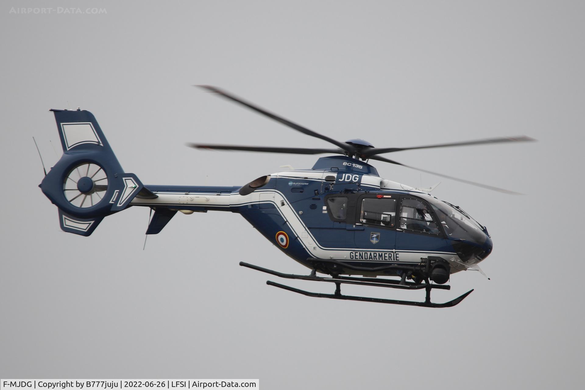 F-MJDG, 2009 Eurocopter EC-135T-2 C/N 0772, during Saint-Dizier airshow 2022