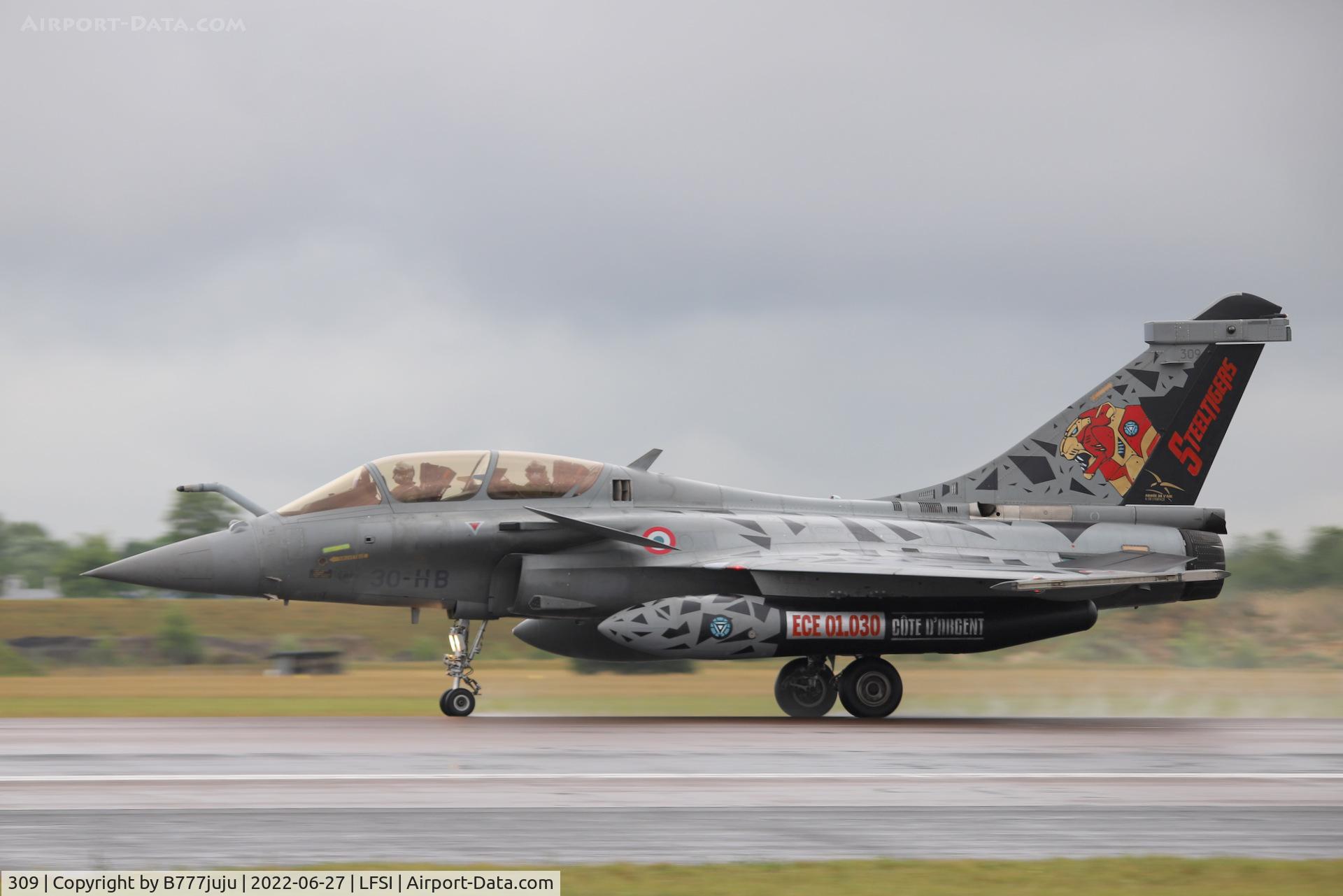 309, 2008 Dassault Rafale B C/N 309, during Saint-Dizier airshow 2022