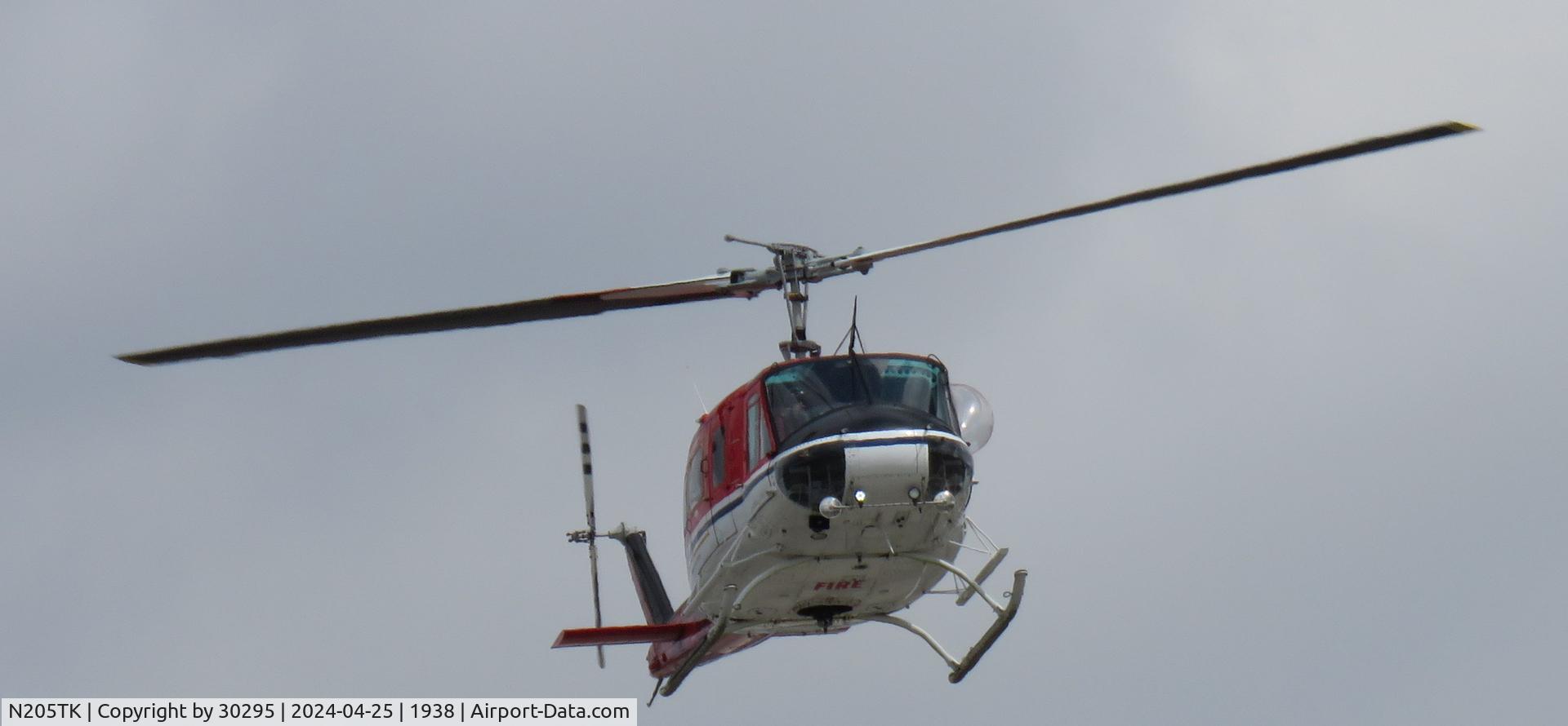 N205TK, 1973 Bell 205A-1 C/N 30131, Coming home