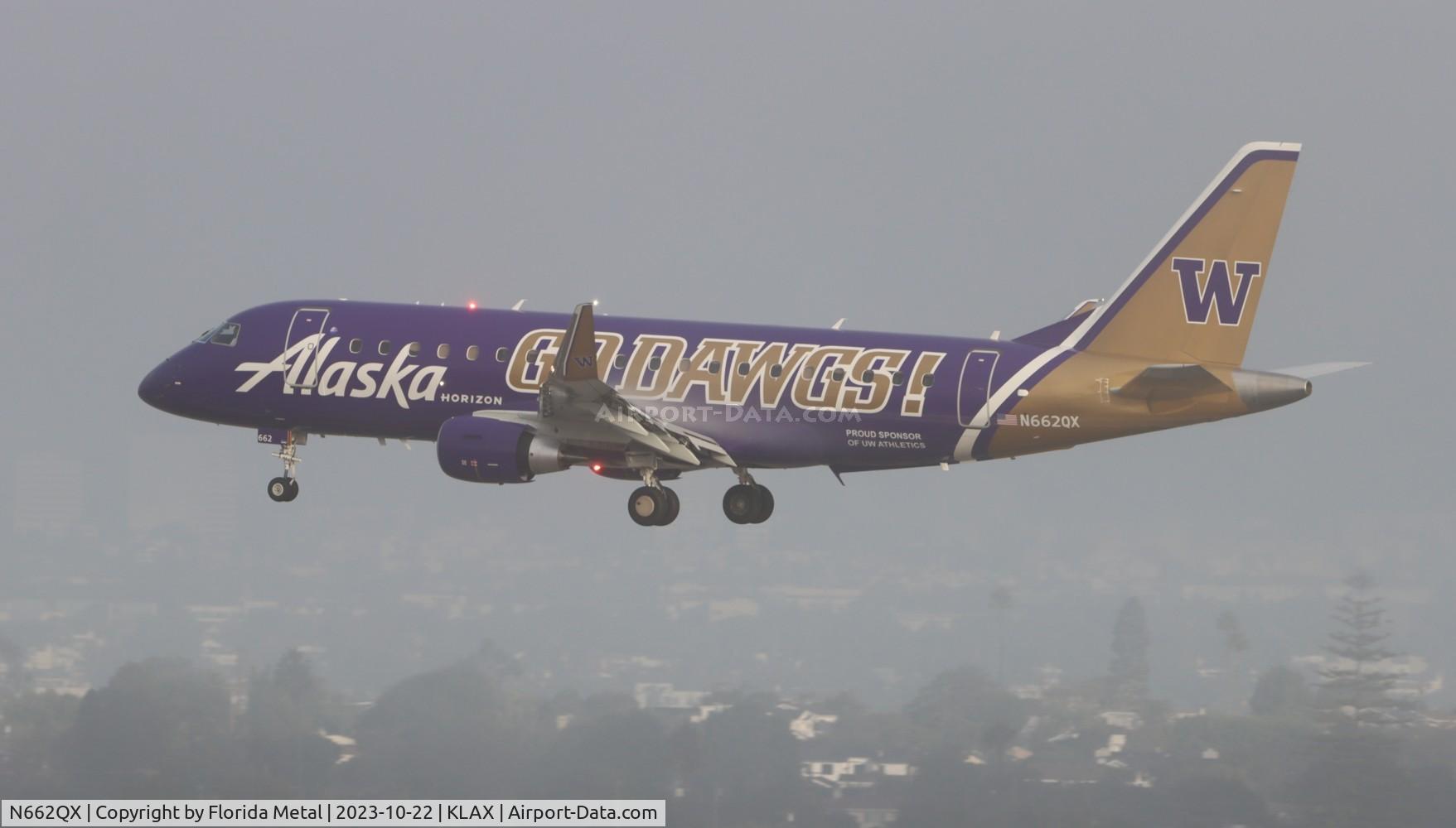 N662QX, 2023 Embraer ERJ-175LR C/N 17000956, QXE/ASA E175 Huskies zx PDX-LAX