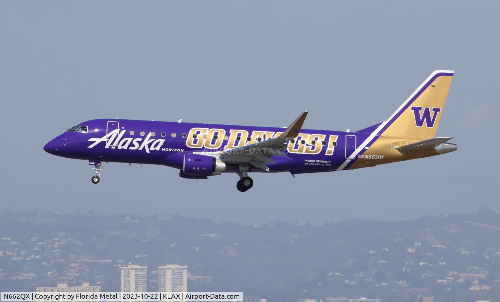 N662QX, 2023 Embraer ERJ-175LR C/N 17000956, QXE/ASA E175 Huskies zx SJC-LAX