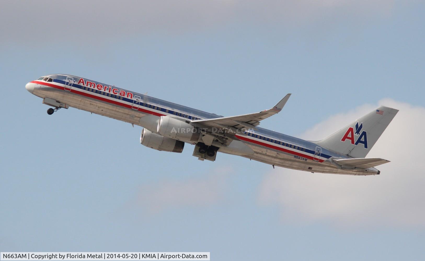 N663AM, 1992 Boeing 757-223 C/N 25297, AAL 752 oc zx MIA-JFK