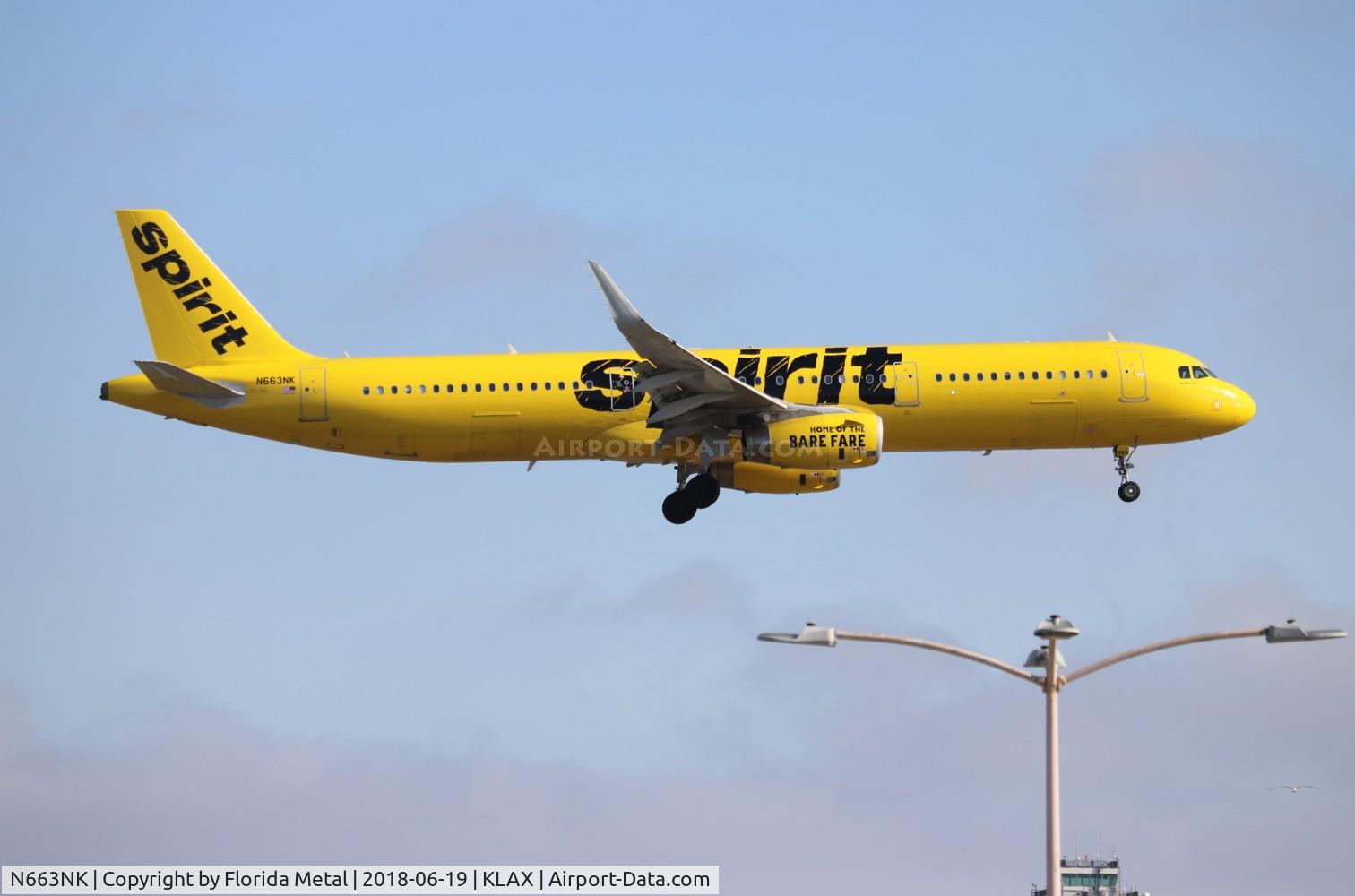 N663NK, 2016 Airbus A321-231 C/N 6994, NKS A321 zx ORD-LAX