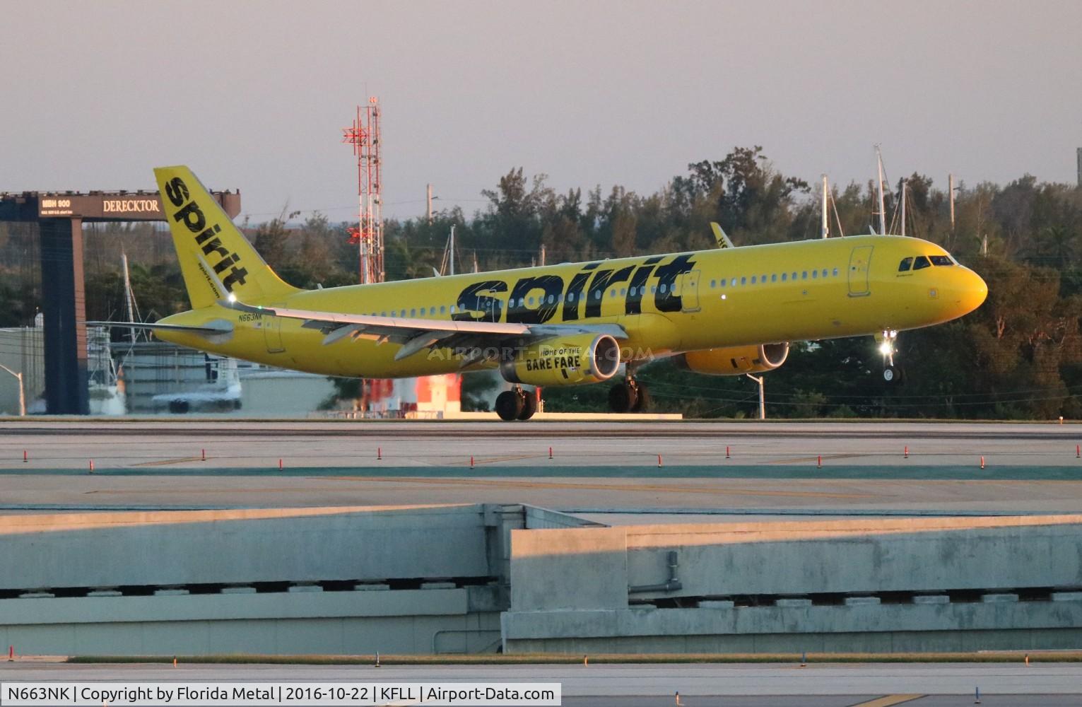 N663NK, 2016 Airbus A321-231 C/N 6994, NKS A321 zx CUN/MMUN - FLL