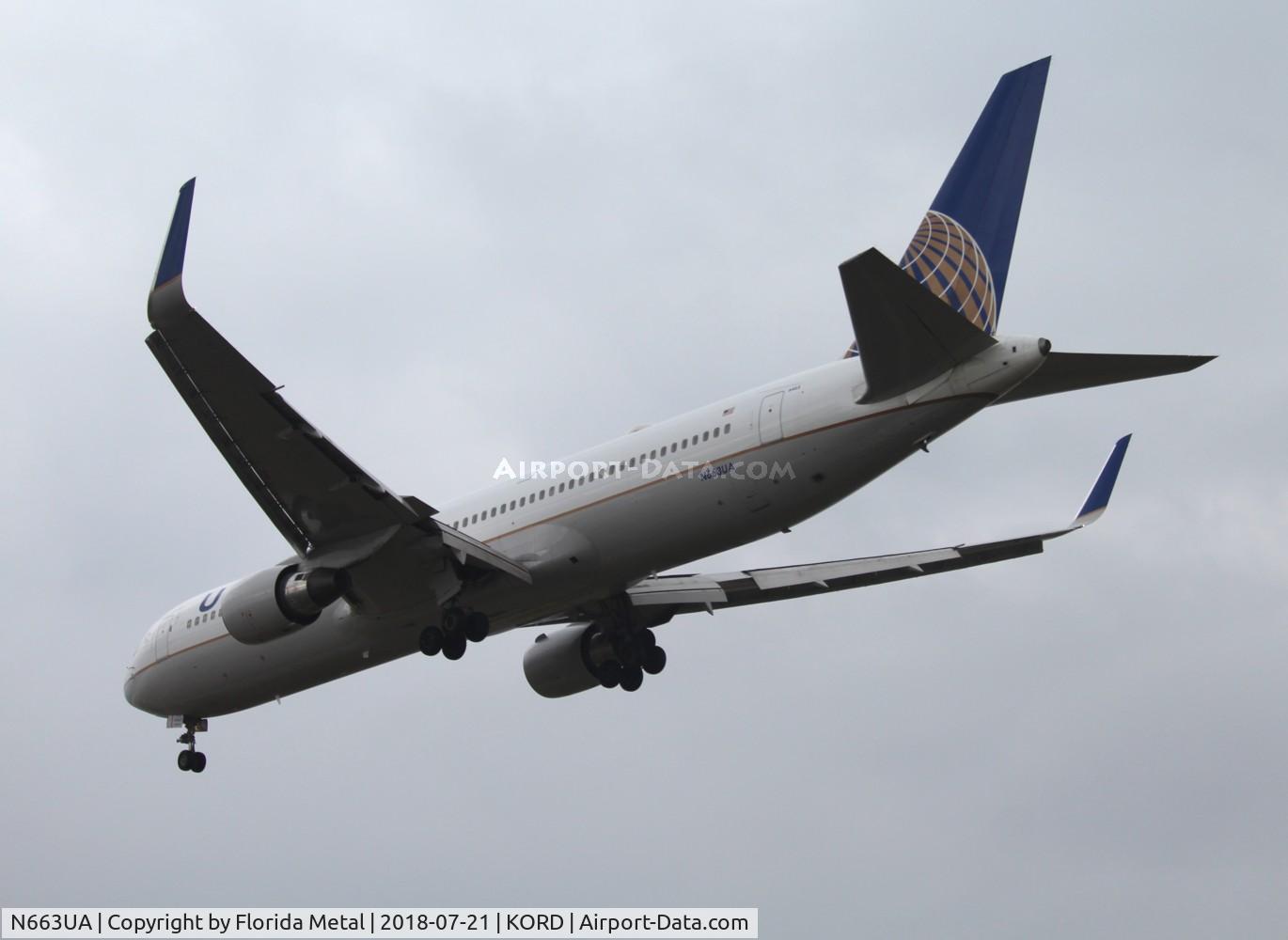 N663UA, 1993 Boeing 767-322 C/N 27160, UAL 763 zx DEN-ORD