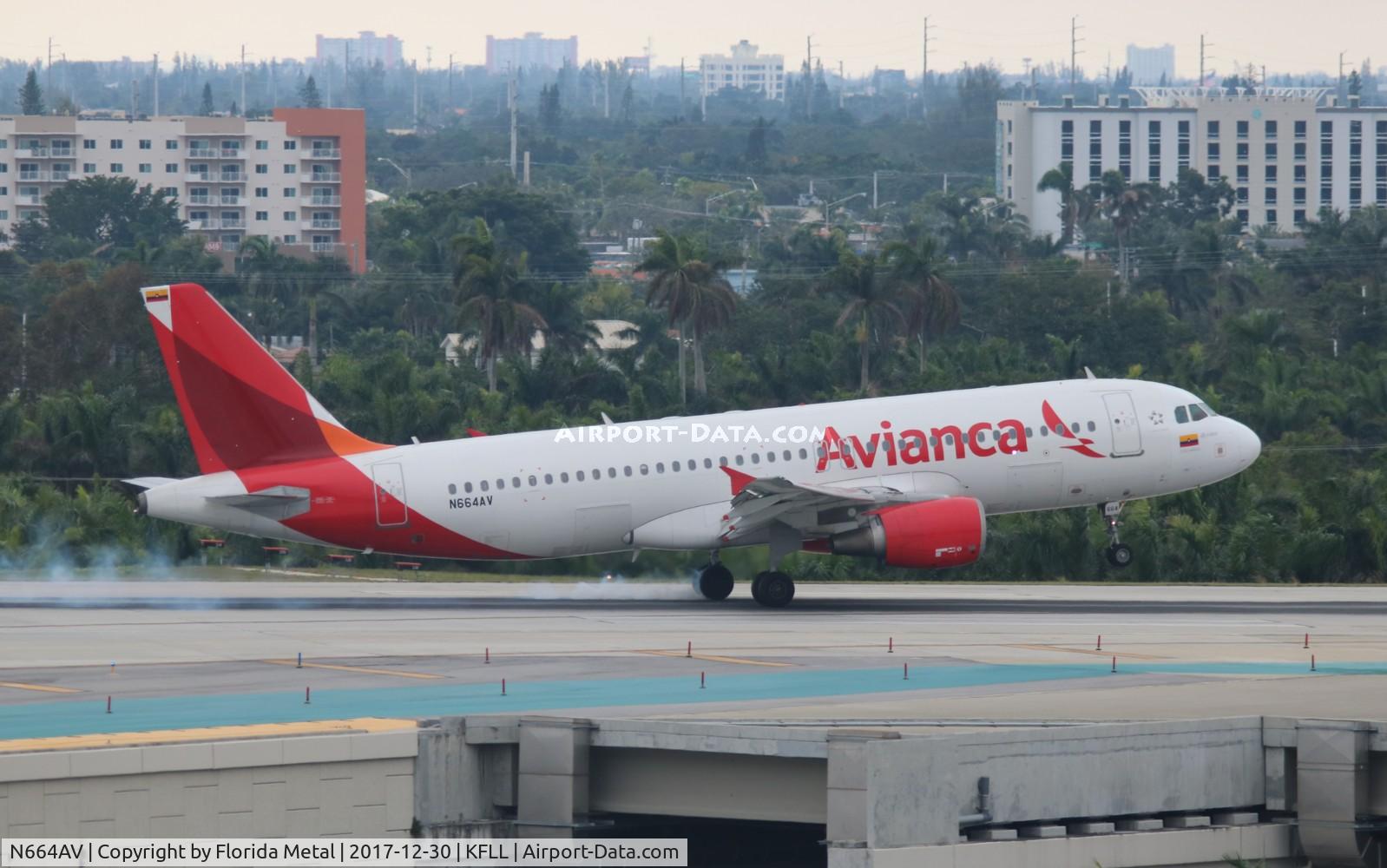 N664AV, 2008 Airbus A320-214 C/N 3664, AVA A320 zx BOG-FLL