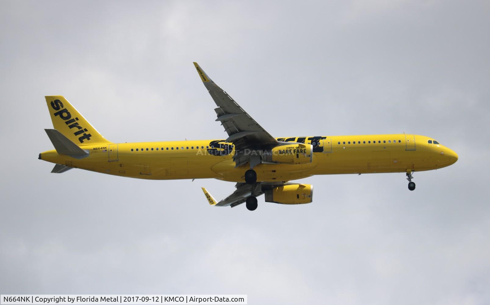 N664NK, 2016 Airbus A321-231 C/N 7021, NKS A321 zx STL-MCO