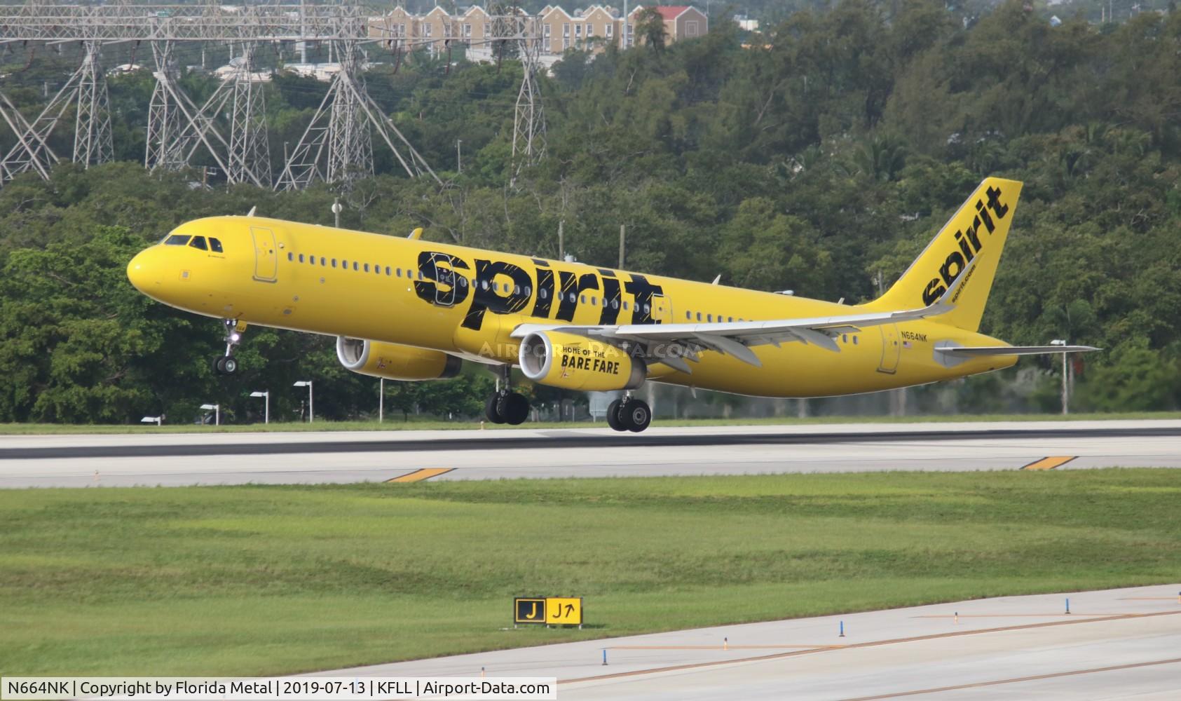 N664NK, 2016 Airbus A321-231 C/N 7021, NKS A321 zx FLL-BOS