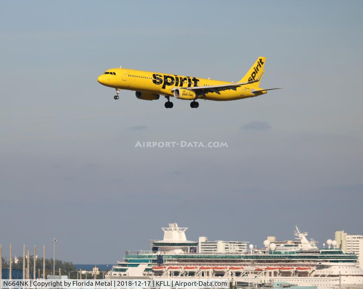 N664NK, 2016 Airbus A321-231 C/N 7021, NKS A321 zx PHL-FLL