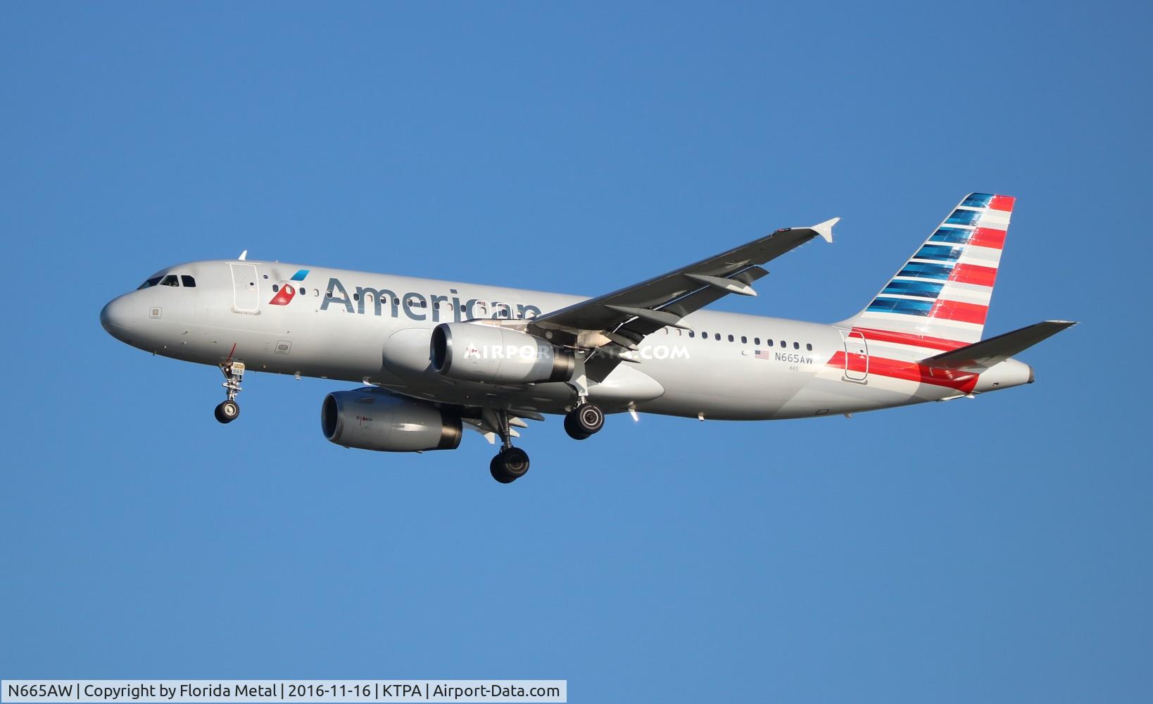 N665AW, 2001 Airbus A320-232 C/N 1644, AAL A320 zx CLT-TPA